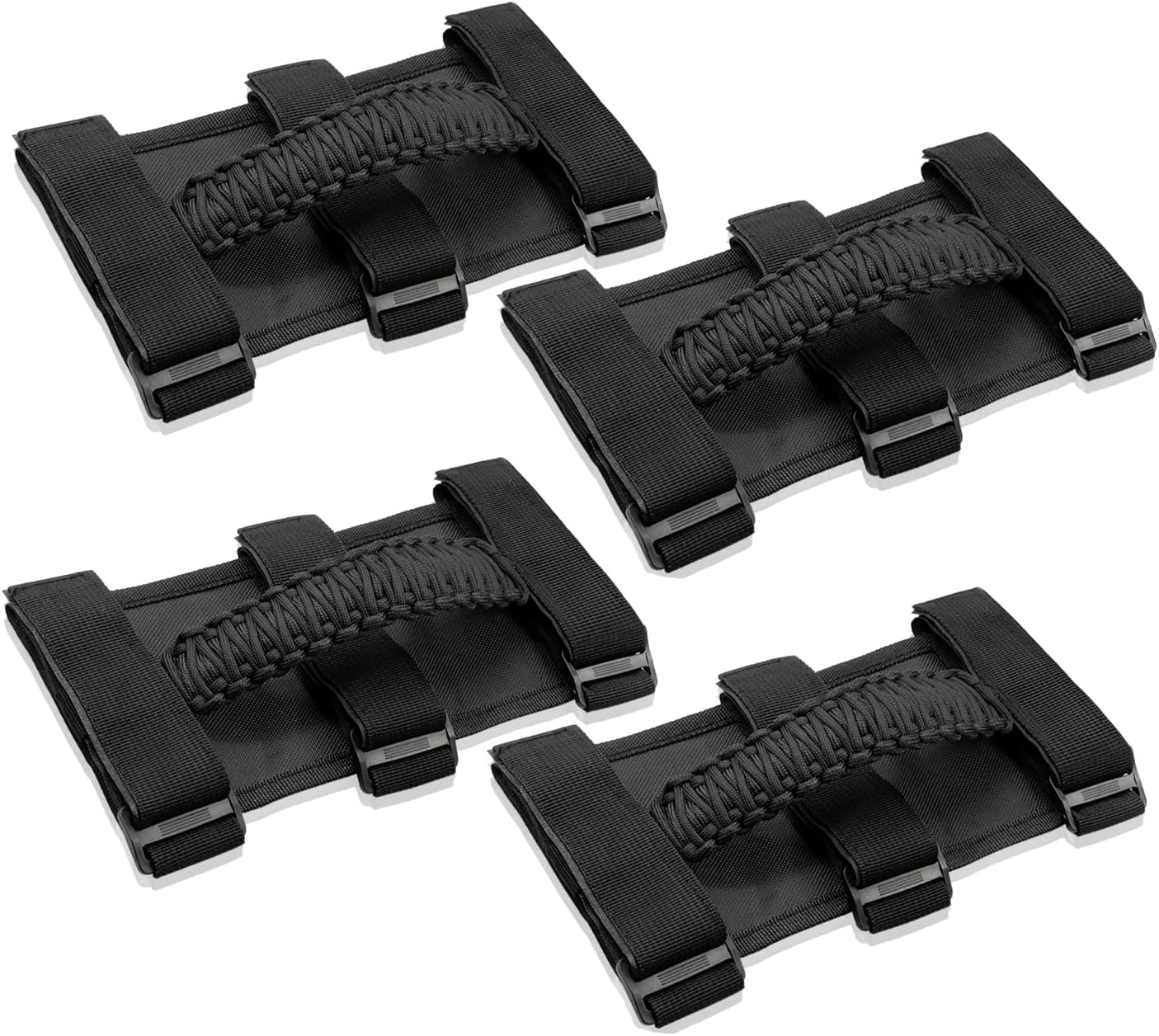 4 asas de agarre para Jeep Wrangler YJ TJ JK JKU JL JLU Sports Sahara Freedom Rubicon Unlimited X Gladiator JT 1955-2022 UTV ATV Paracord Manijas
