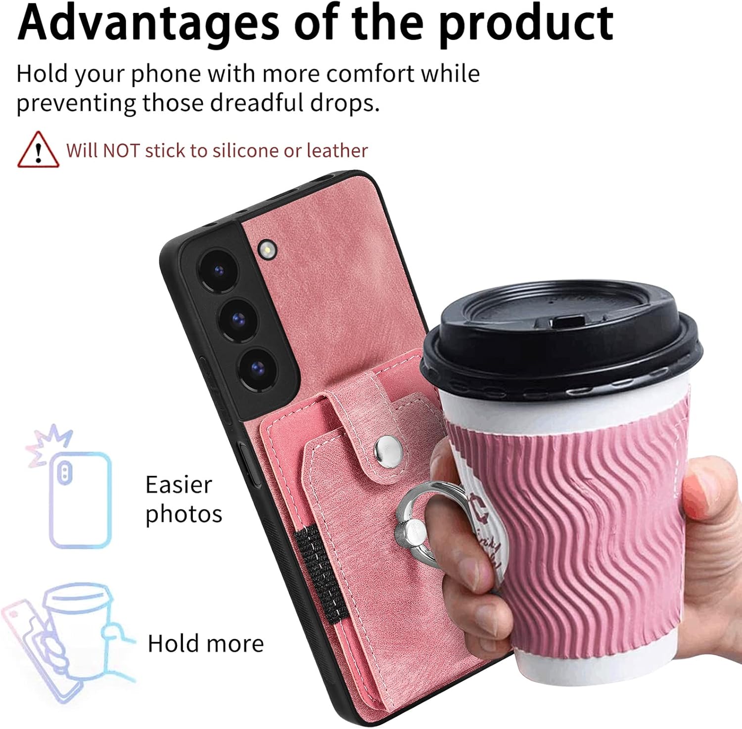 Asuwish Funda de teléfono para Samsung Galaxy S22 Plus S22+ 5G Funda tipo cartera con protector de pantalla de vidrio templado y soporte delgado