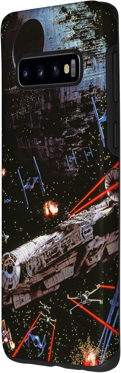 Galaxy S10 Star Wars Return of the Jedi Death Star II Battle Black Case