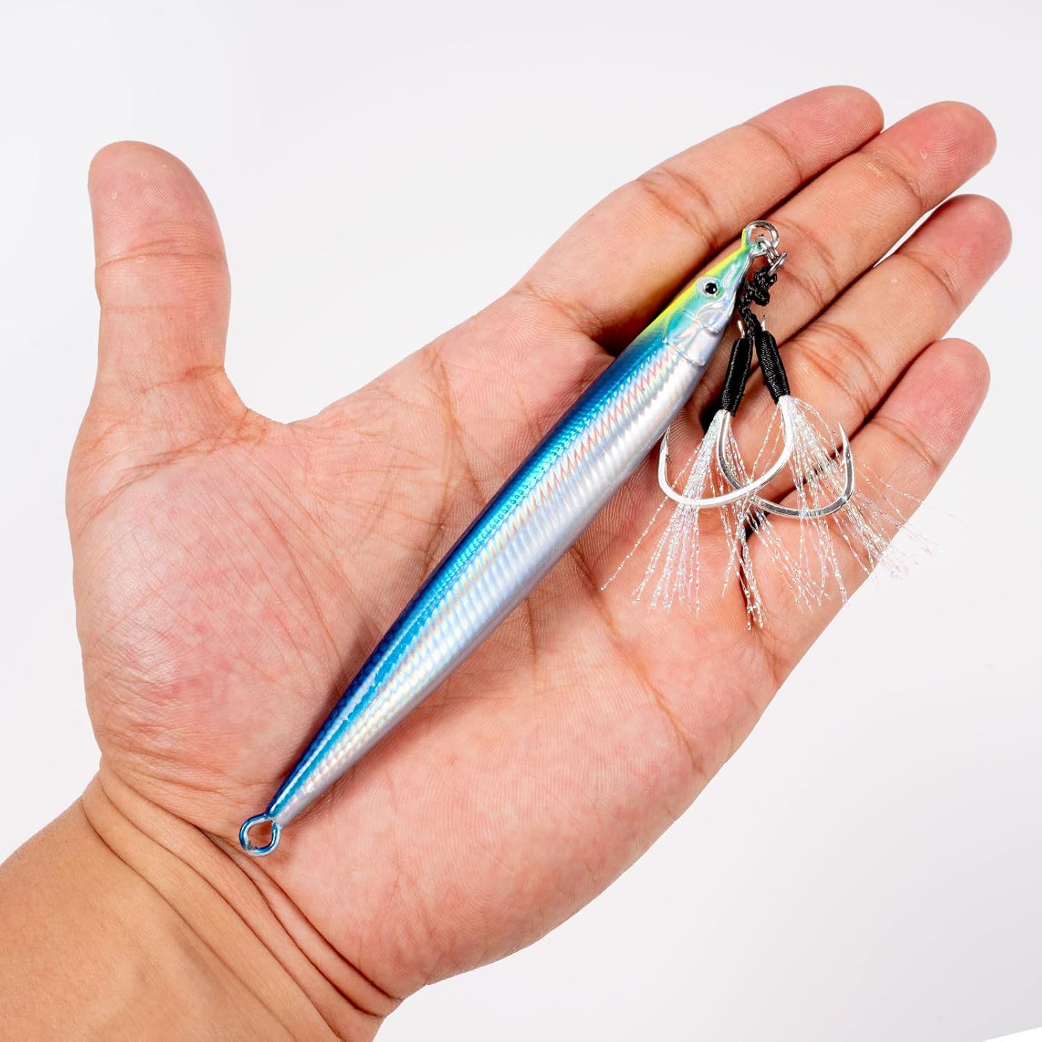 Dr.Fish Jigs verticales de agua salada Señuelos de jigging de velocidad de mar profundo Plantillas de hundimiento rápido Señuelos de pesca de agua