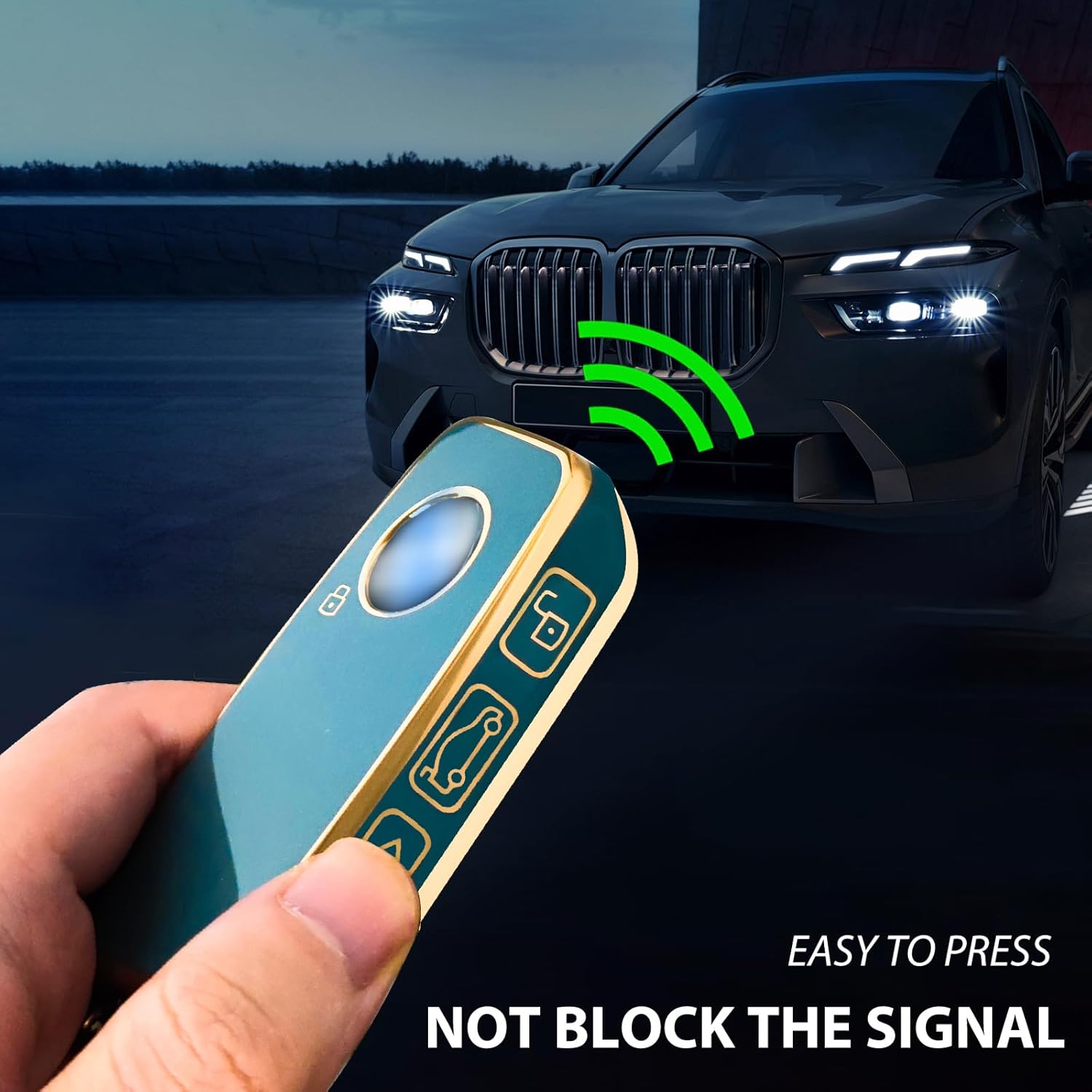 OLLEN Funda de TPU suave para llavero, compatible con BMW 2023 2024 serie 57 740i 760i X1 X5 X6 X7 XM IX IX IX3 I5 I7, etc., funda protectora remota
