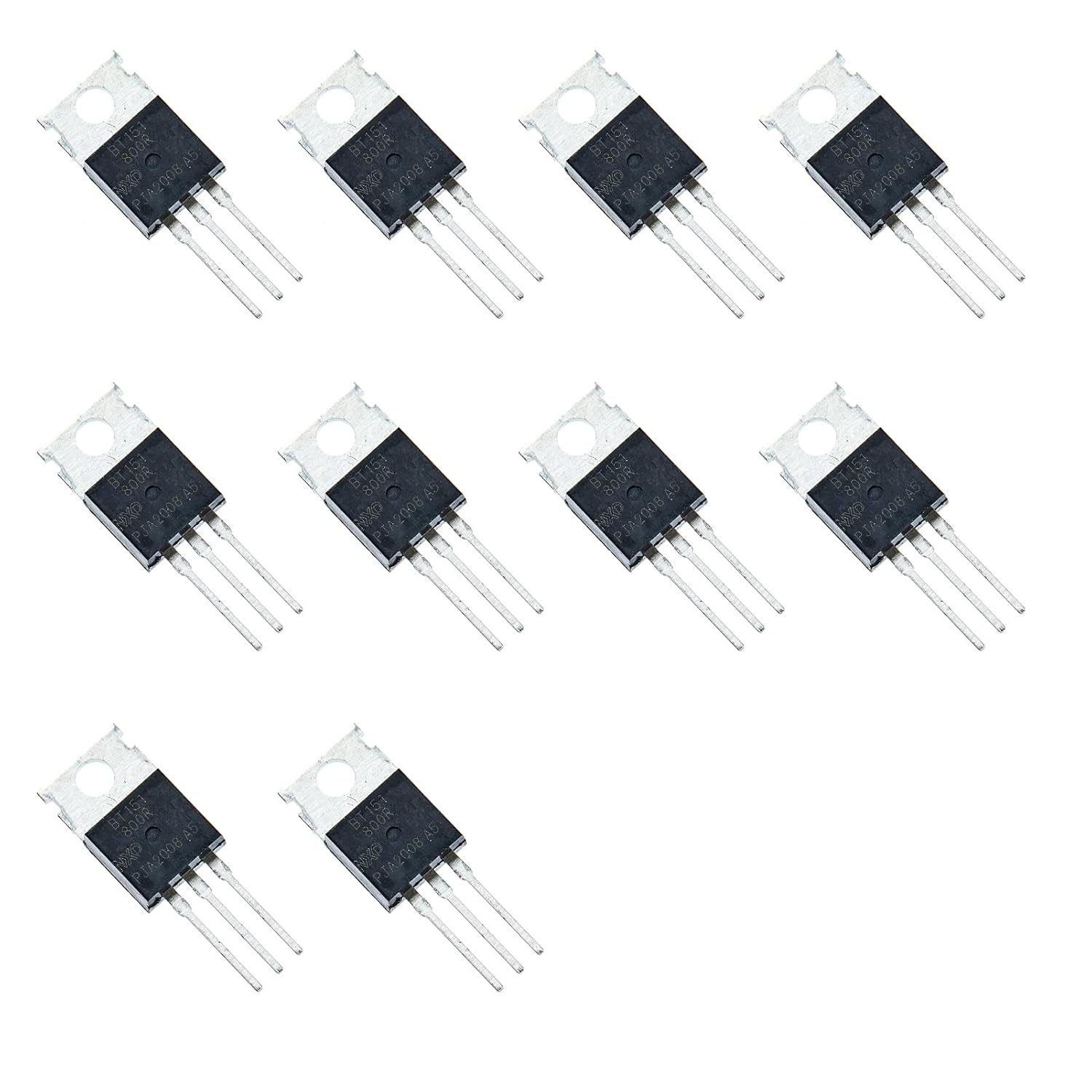 Bridgold 10 tiristores SCR unidireccionales BT151-800R BT151 12A 800V, TO-220.