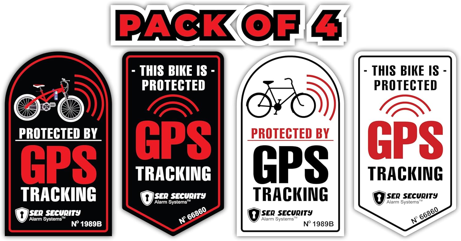 Adhesivo de seguimiento GPS de advertencia Alarma de seguridad Coche Bicicleta Motocicleta Parachoques Protegido 3 pulgadas appx Imp 083