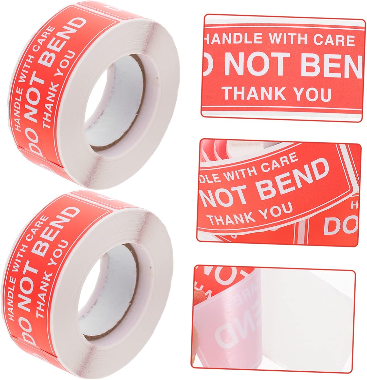 STOBOK 10 rollos de calcomanías frágiles para envío, etiqueta engomada de papel, calcomanías de embalaje No doblar, calcomanías frágiles para envío,