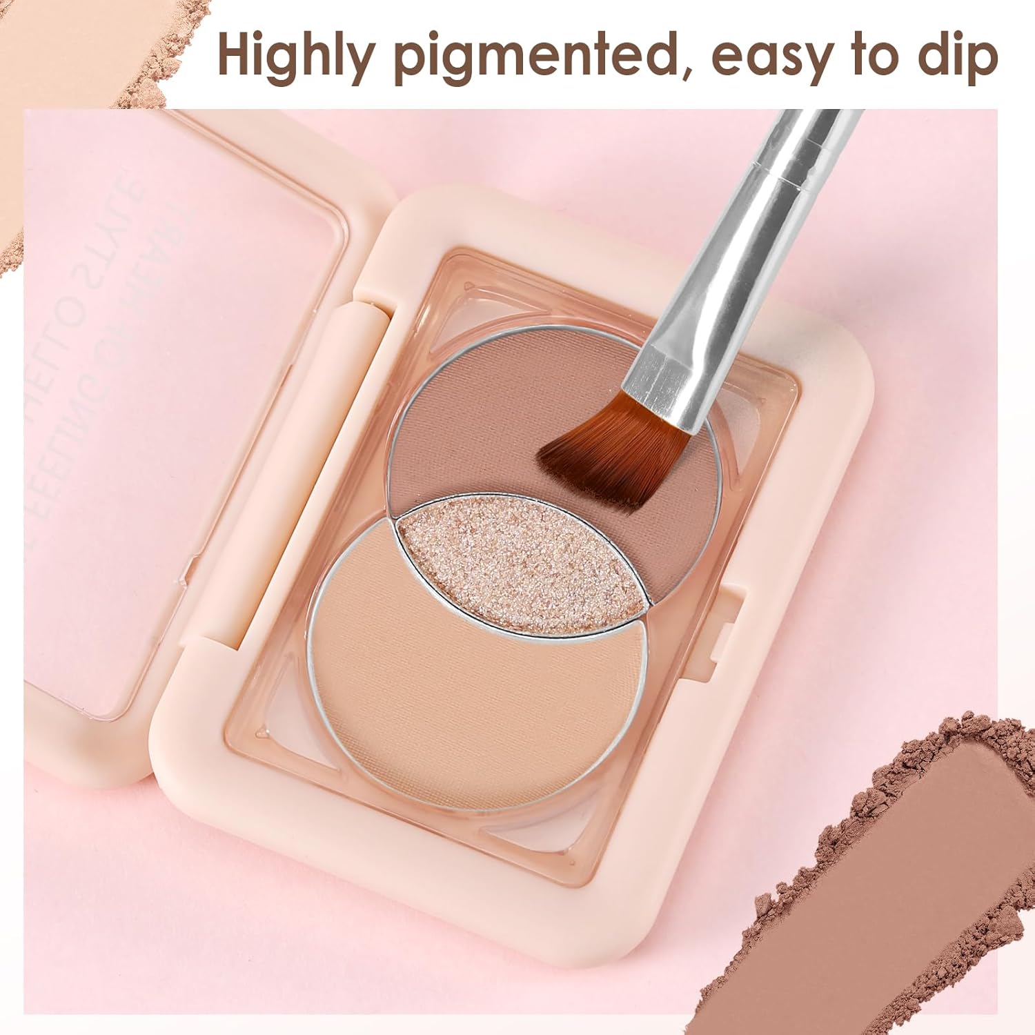 Boobeen Paleta de sombras de ojos, ultra pigmentada, mate, brillo y brillo, paleta de sombra de ojos en polvo mezclable de larga duración