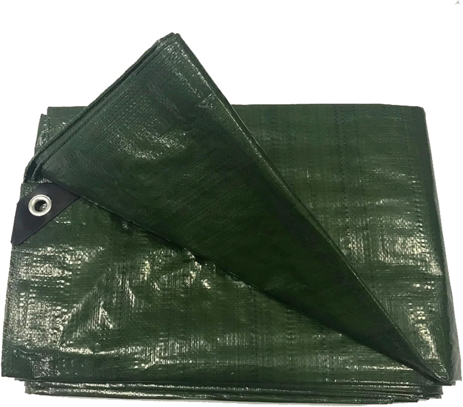 Lona de 12 x 16 pies de grosor para tienda de campaña de 5 mil de lluvia, color verde