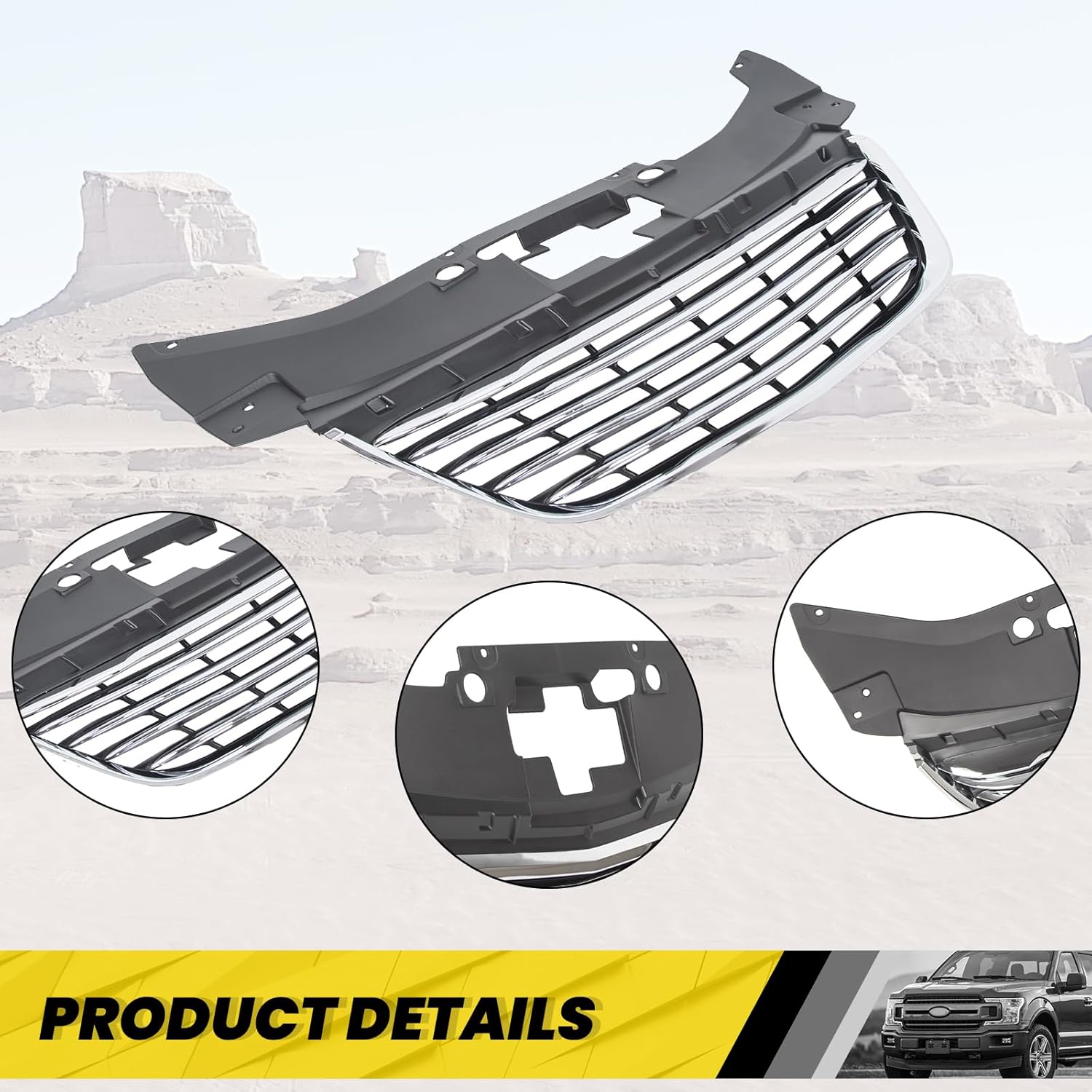 KUAFU Rejilla de parachoques para radiador delantero compatible con Chrysler 200 2011-2014 de repuesto para 68082050AE, CH1200353, 13999AOE Grill