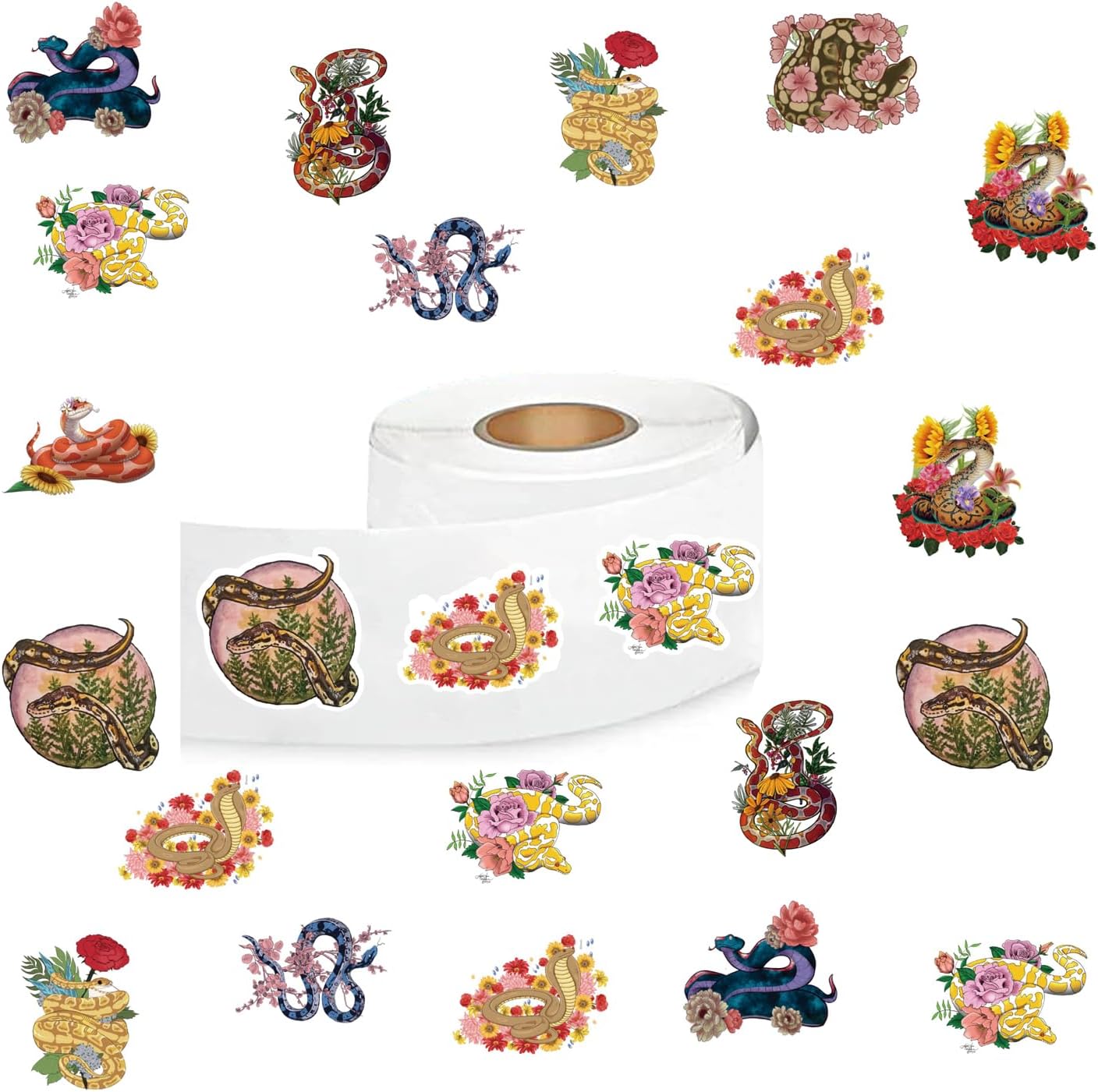 Calcomanías de serpiente (500 unidades) Paquete de 10 calcomanías de arte para mascotas  Calcomanías para niños, adolescentes, niñas, adultos,