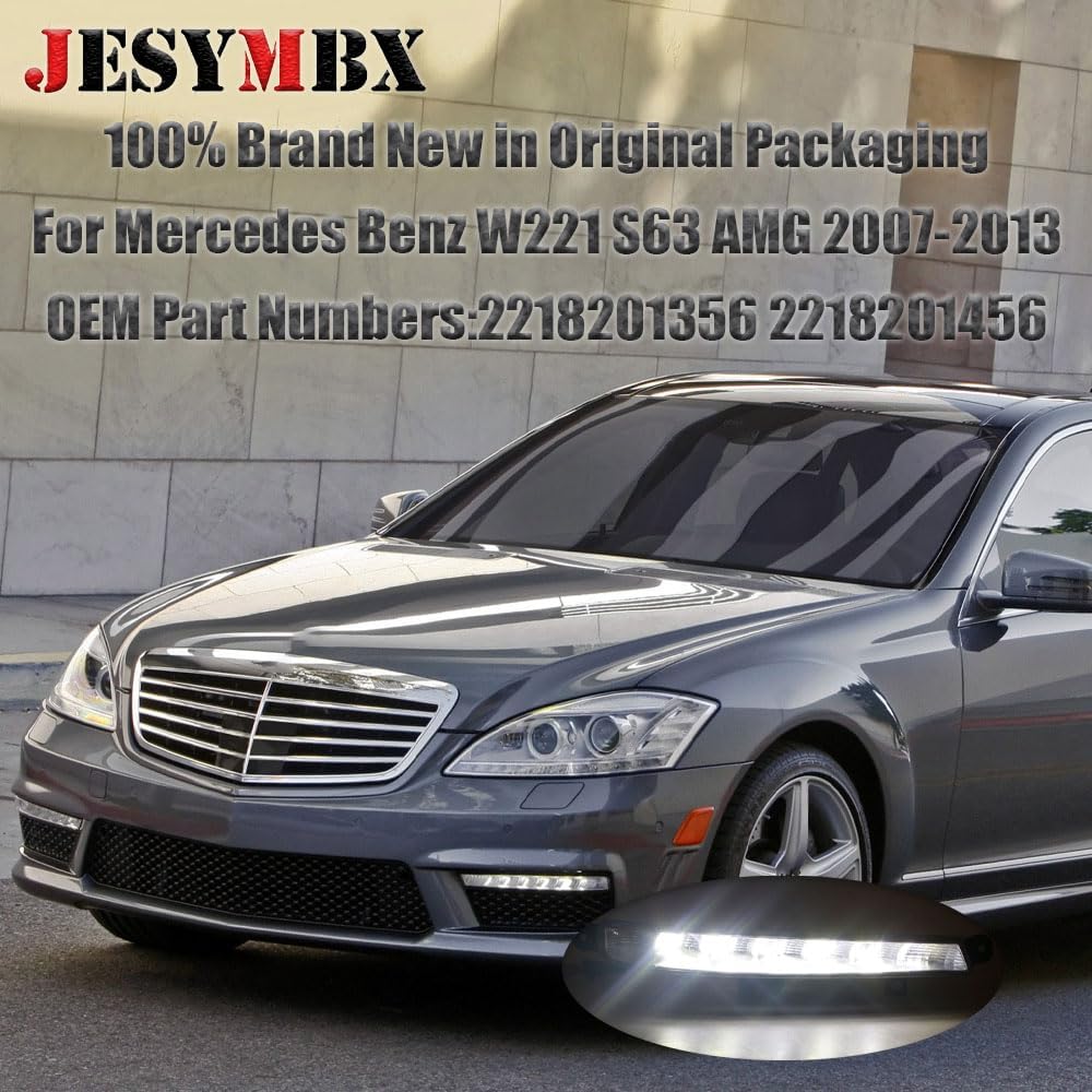 Para Mercedes Benz W221 S63 AMG 2007-2013 Luz antiniebla DRL Correr diurna Luces de la lámpara 2218201356 2218201456 izquierda y derecha