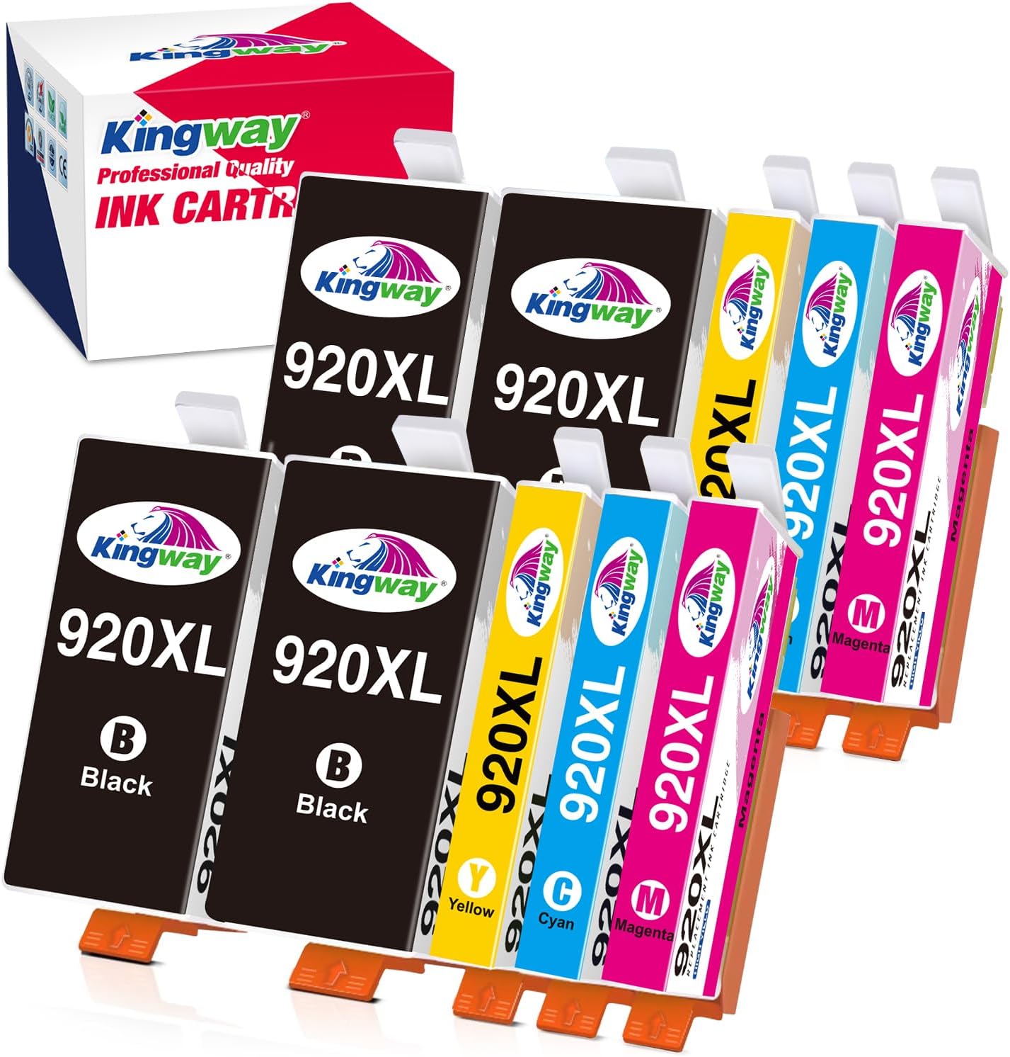 Cartuchos de tinta 920XL (paquete de 10) compatibles con cartuchos de tinta HP 920XL 920, paquete combinado para funcionar con impresoras Officejet