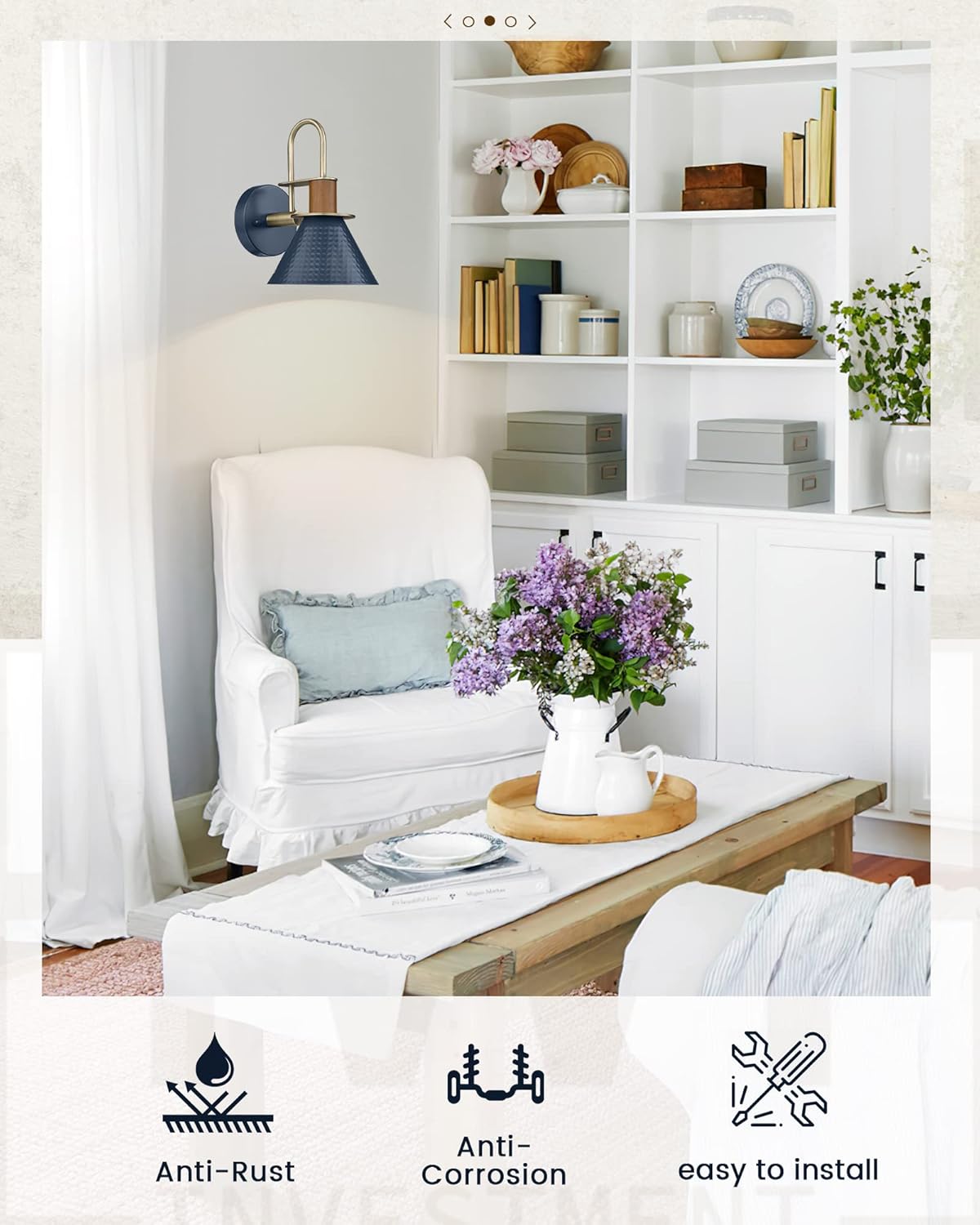 HWH – Apliques de pared rústicos, lámpara de pared industrial para interiores, cuello de cisne, 1 luz de tocador de granero para baño, dormitorio,