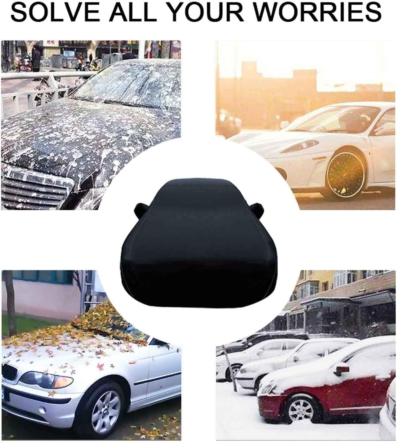 QERFSD Plus Funda de terciopelo impermeable para coche compatible con Dacia Duster Logan MCV Stepway Sandero Stepway Protección solar contra la