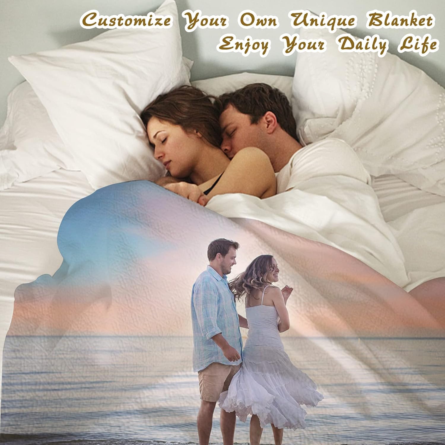 Manta personalizada con fotos, texto, manta de cama personalizada con imagen, manta de franela personalizada para madres, padres, amantes, Navidad,