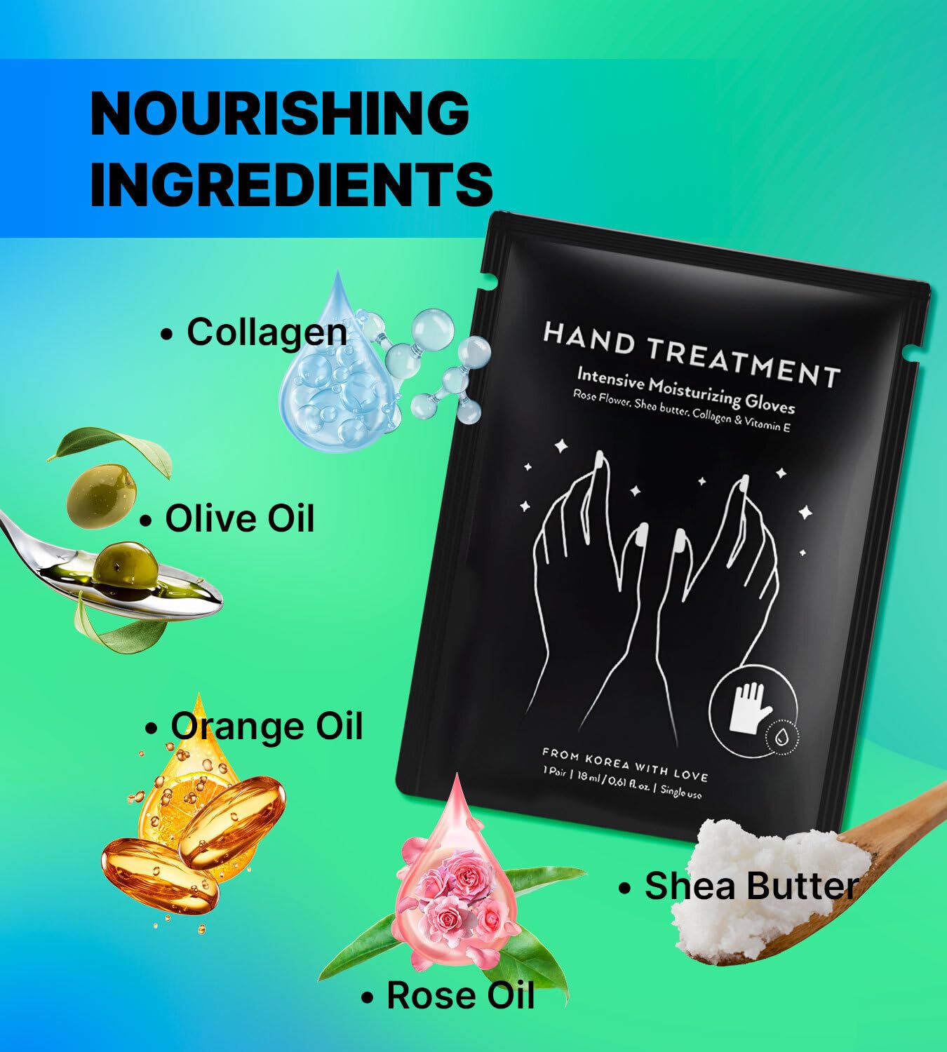 Guantes hidratantes para tratamiento de reparación de manos con colágeno, guantes hidratantes, máscaras de mano para día de spa, guantes de mano
