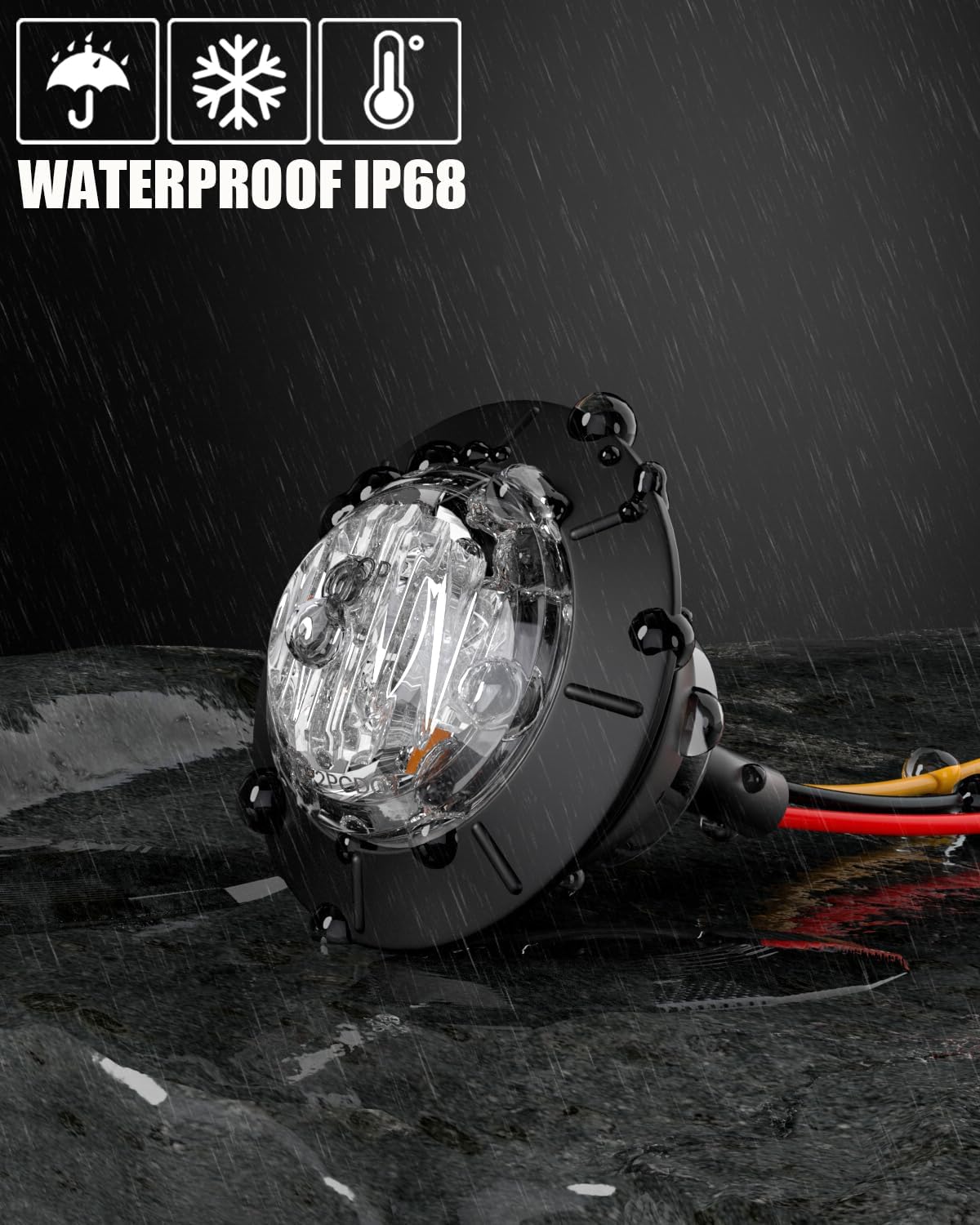 Luces marinas para barco, impermeables, ámbar a verde, de doble color, LED para interior de barco, cubierta de cortesía, luz de navegación de 34