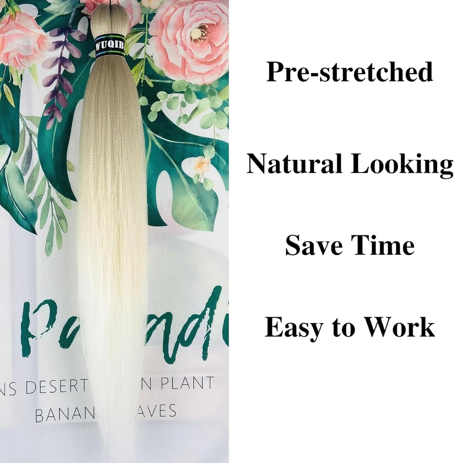 Extensiones de cabello trenzado Kanekalon preestirado rubio cenizo ombré, se alimentan de trenzas