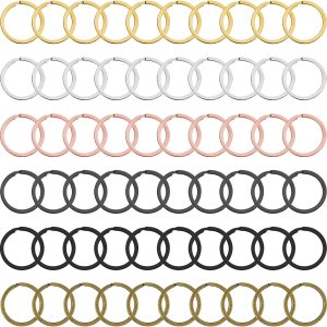 60 anillos planos de metal llavero anillo redondo plano dividido llavero de metal dividido anillo de metal para llaves de coche en el hogar (6 60 anillos planos de metal llavero anillo redondo plano dividido llavero de metal dividido anillo de metal para llaves de coche en el hogar (6