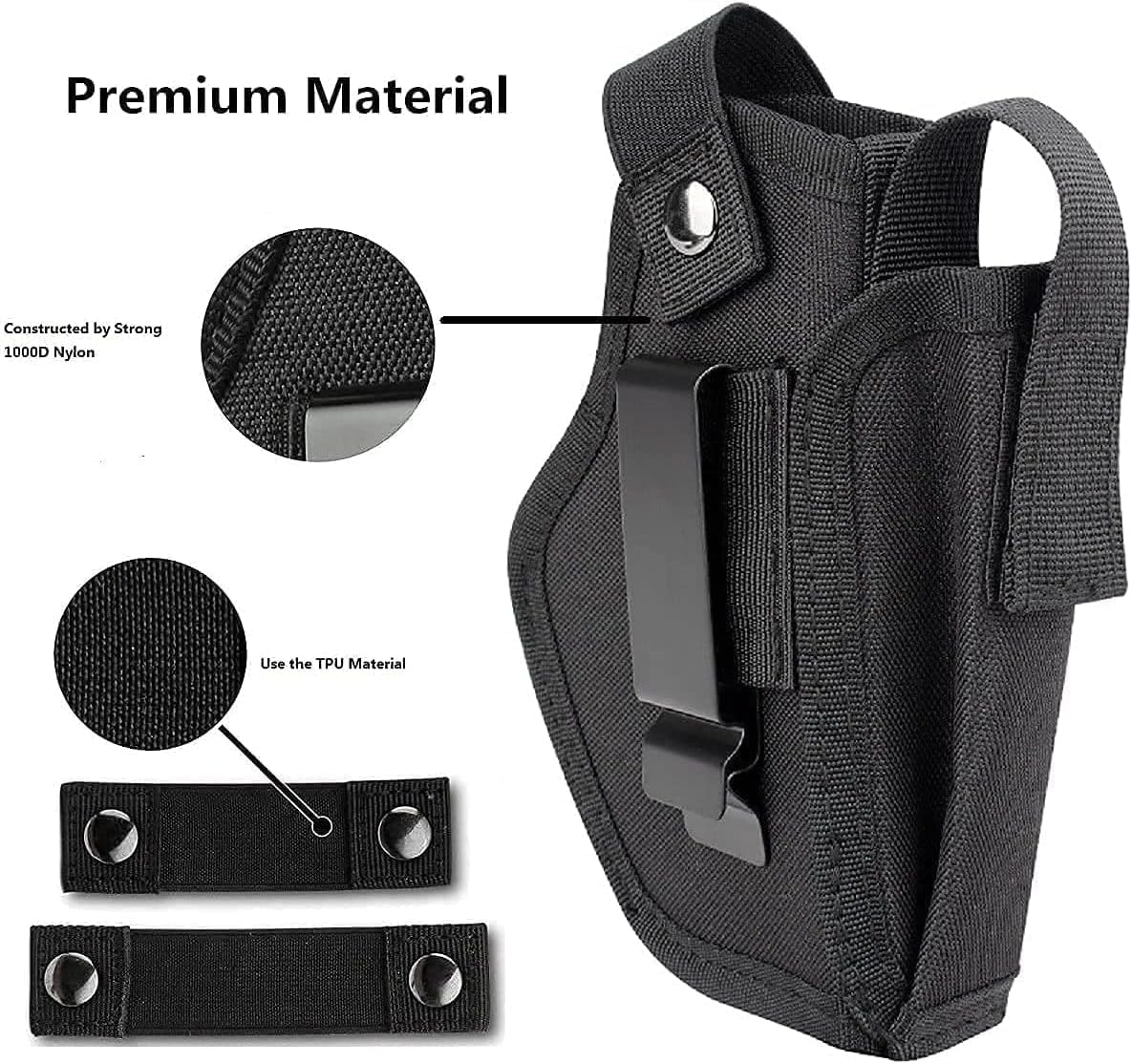 Funda universal para pistola, IWB OWB para pistola, bolsas tácticas para pistola, fundas para pistola de cintura para mano derecha e izquierda,