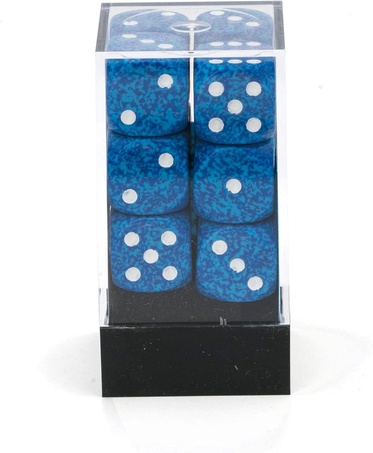 Chessex DND – Juego de dados poliédricos de plástico con agua moteada de 0.63 pulgadas, Dungeons and Dragons, incluye 12 dados  D6 (CHX25706)