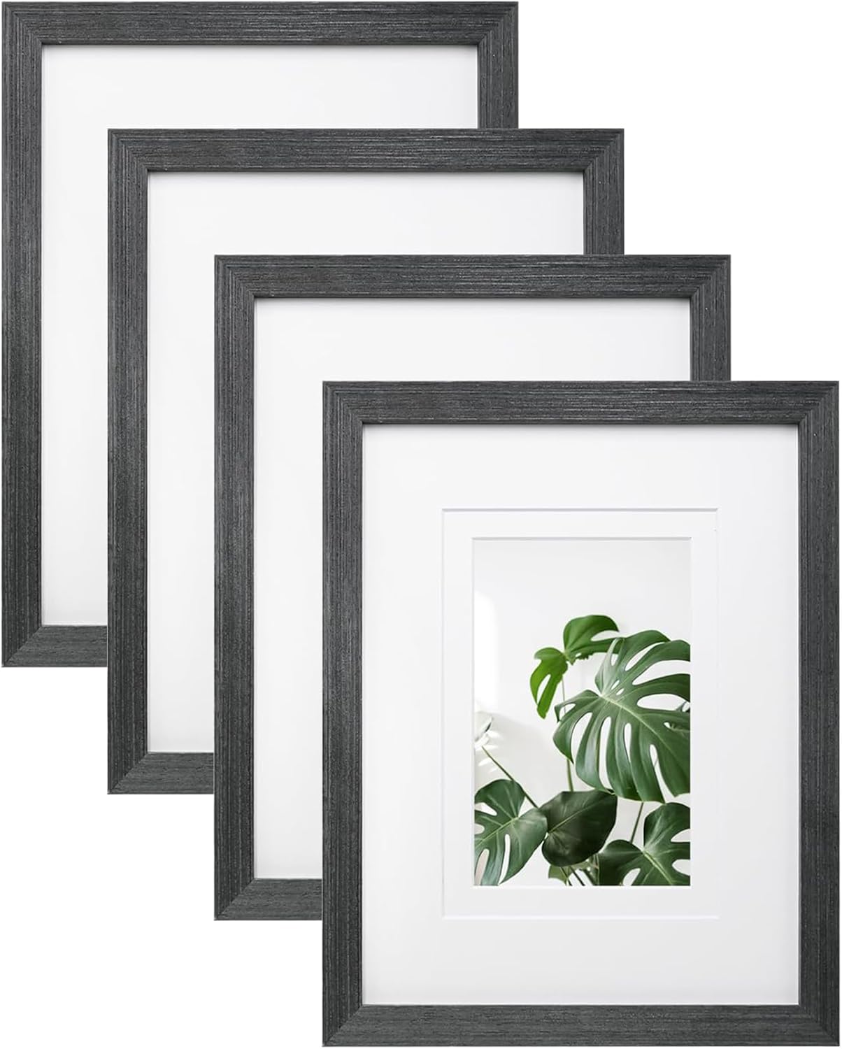 Egofine Portarretratos de 9 x 12 pulgadas, hechos de madera maciza con plexiglás, para exhibir imágenes de 5 x 76 x 8 con paspartú o de 9 x 12