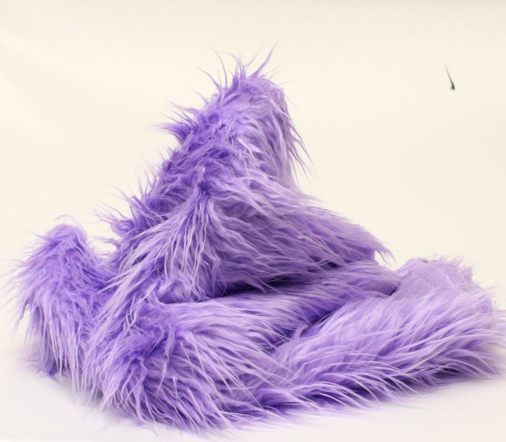 Tela mongol de pelo sintético de pelo largo, color lila, 60 pulgadas de ancho, vendido por The Yard