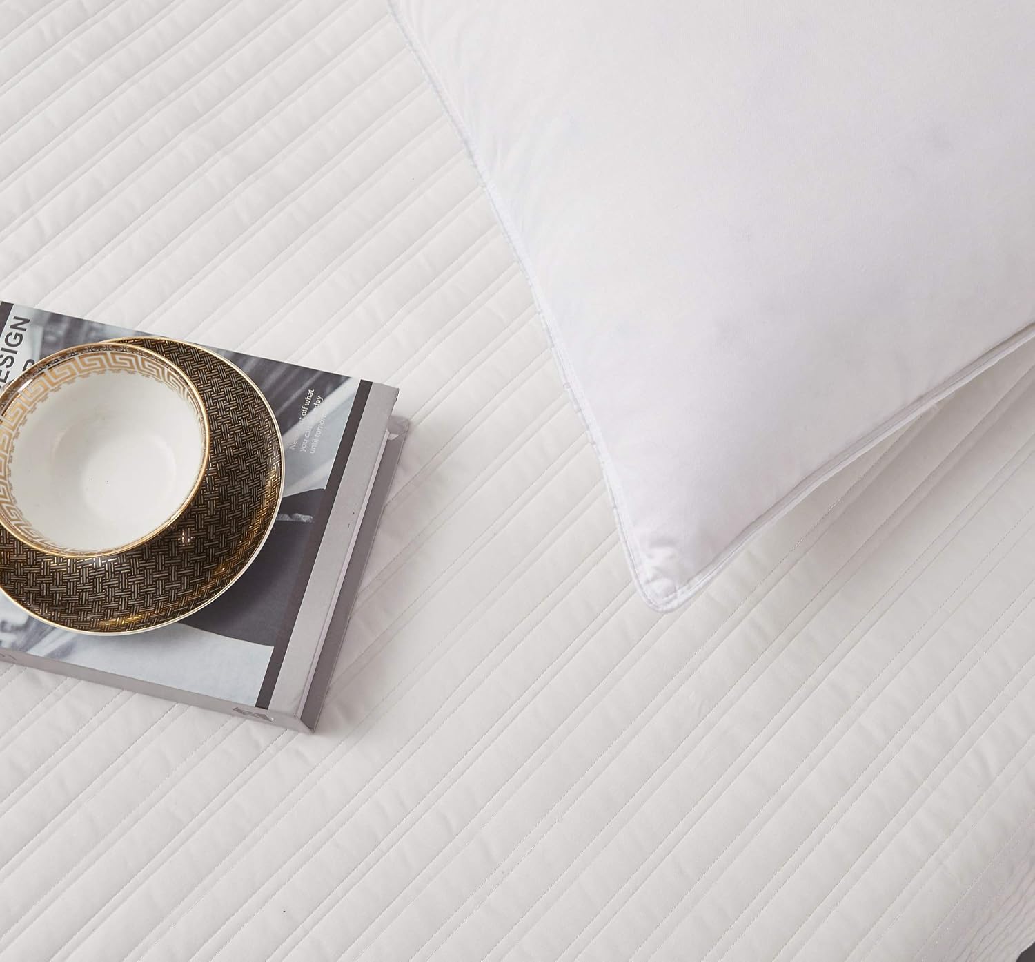 Blue Ridge Home Fashions White Siberian – Almohada de algodón Pima de 1000 hilos, 600 relleno, fabricada en Estados Unidos, tamaño King