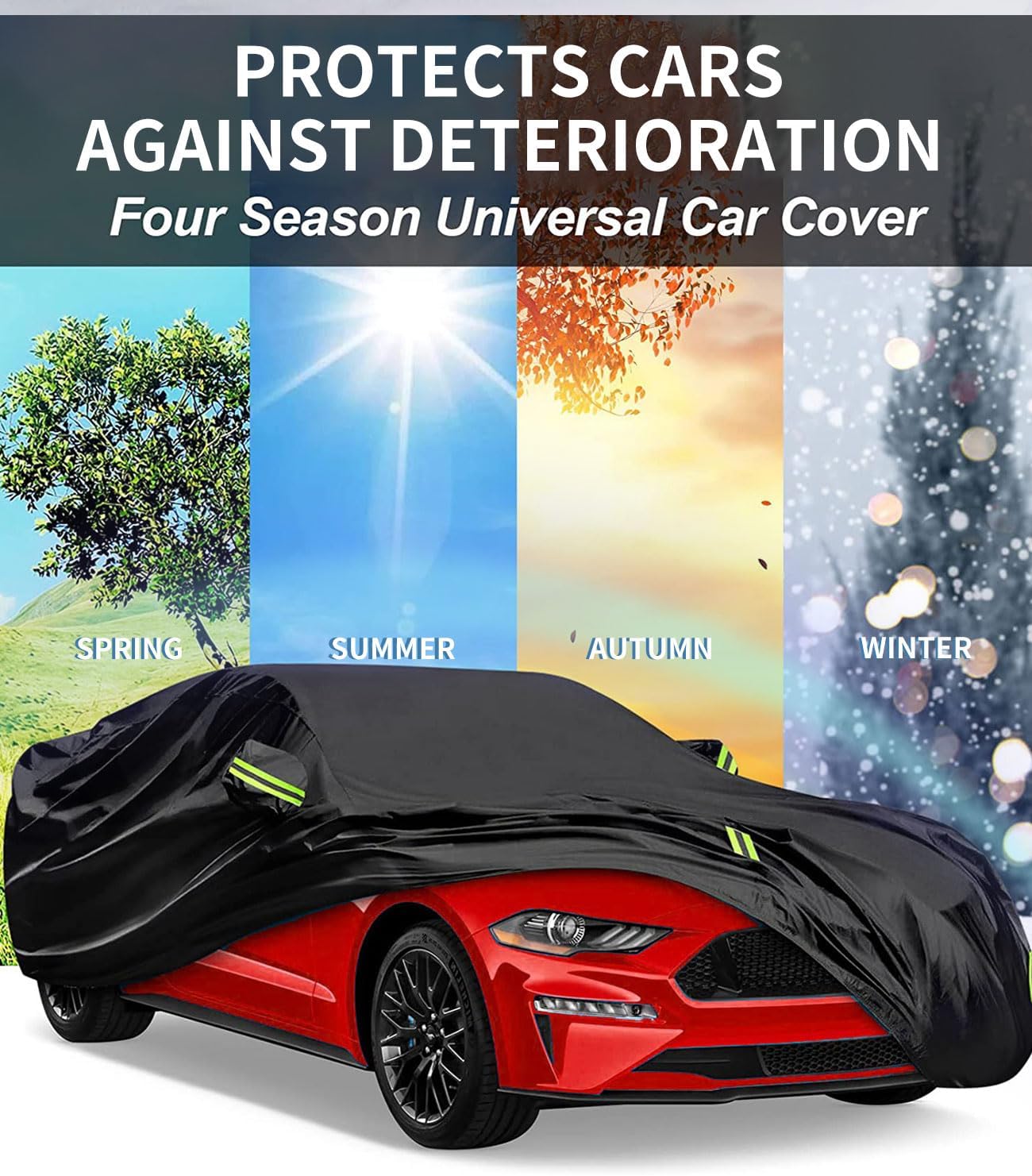 Ajuste personalizado para cubierta de auto Volvo, impermeable, para todo tipo de clima, protección UV, resistente al viento, para exteriores (para