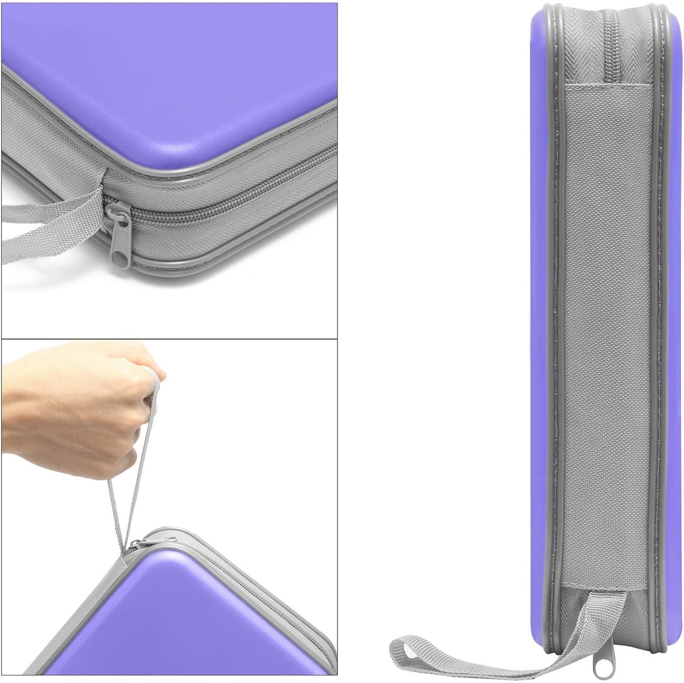 Estuche para CD, capacidad para 80 unidades, para CDDVD, cartera, de plástico duro, CD y DVD, carpetas de almacenamiento para automóvil, hogar,