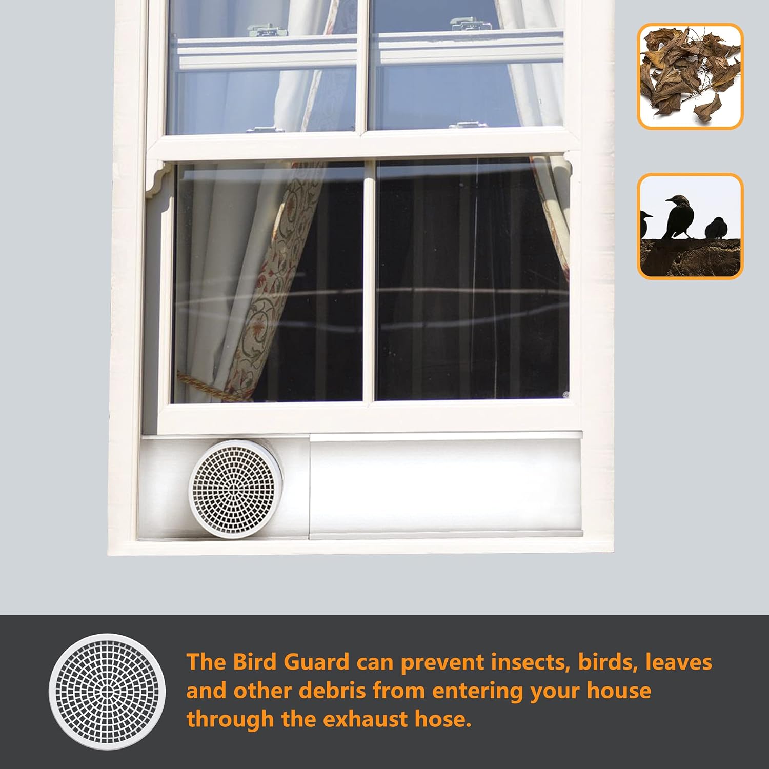LBG Products Kit de placas de sellado de ventana de aire acondicionado portátil, unidad de ventana de CA vertical, kit de ventilación de ventana de