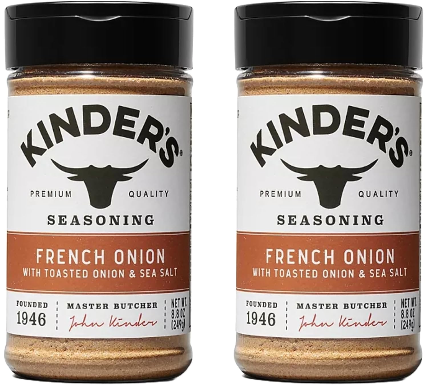 KINDERS – Steakhouse cremoso, cebolla francesa, whisky, manzana, búfalo mantecoso y hierba parmesana son cero calorías, cero grasa, vegano y apto