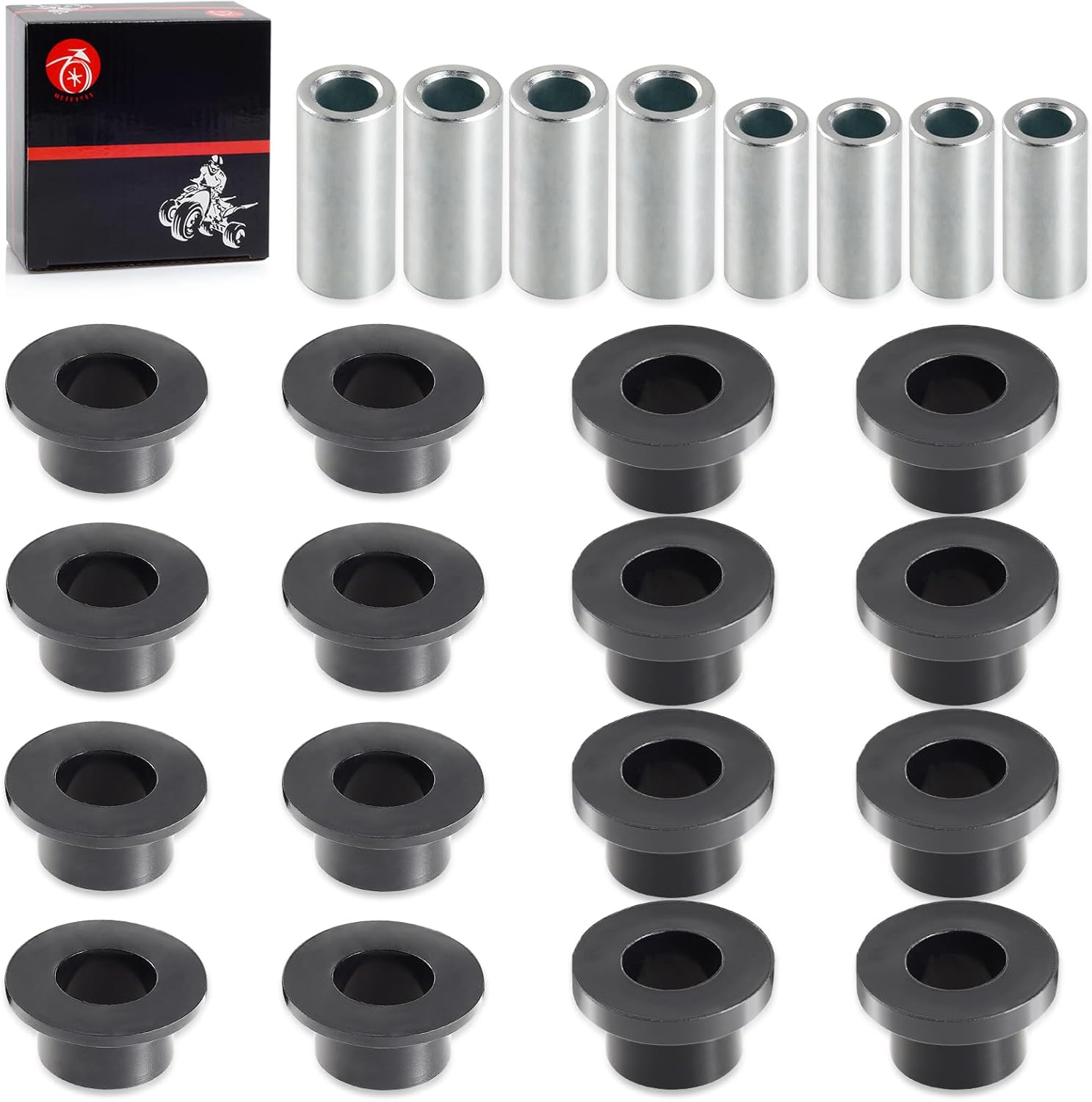 Kit de manga de bujes de amortiguador delantero y trasero, 16 unids para Polaris Ranger 500 570 700 800 900 1000 Diesel PRO XD