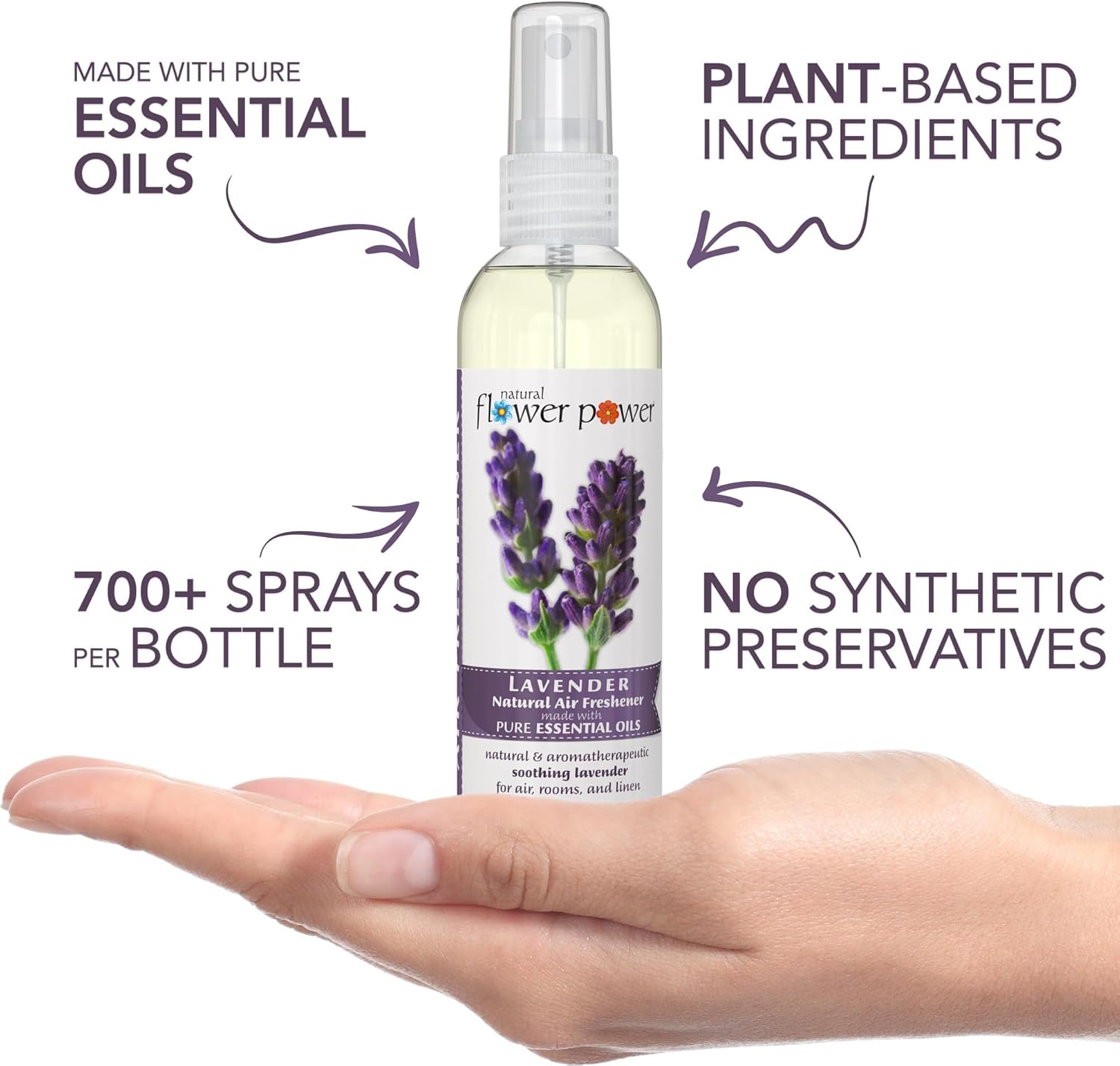 Aerosol ambientador de aire  4 onzas líquidas, paquete de 3  perfumado con aceites esenciales puros  Eliminador de olores a base de plantas
