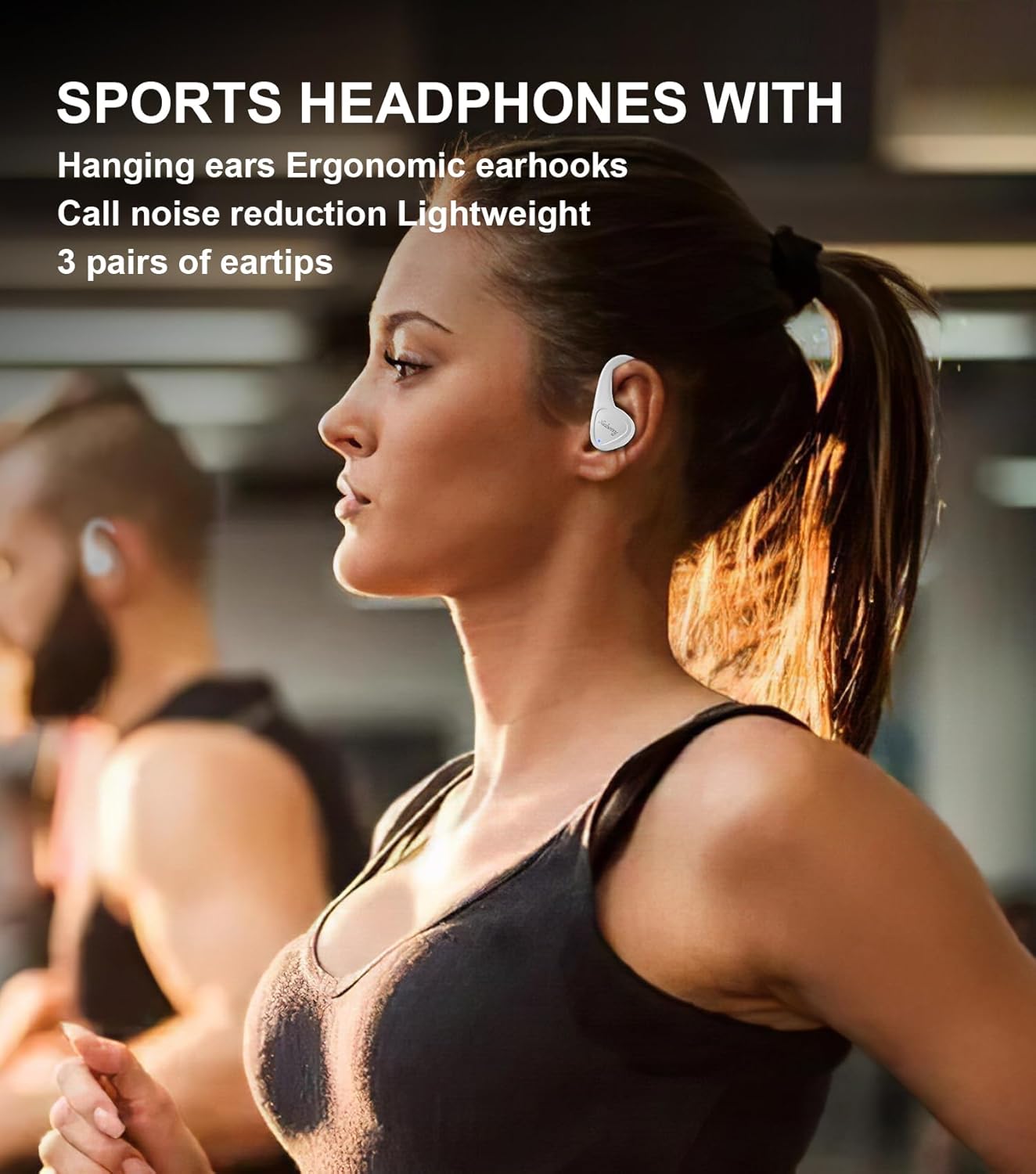Auriculares inalámbricos Bluetooth con estuche de carga, ENC integrados, TWS Bluetooth 5.3, 60 horas de tiempo de reproducción con sonido HiFi,