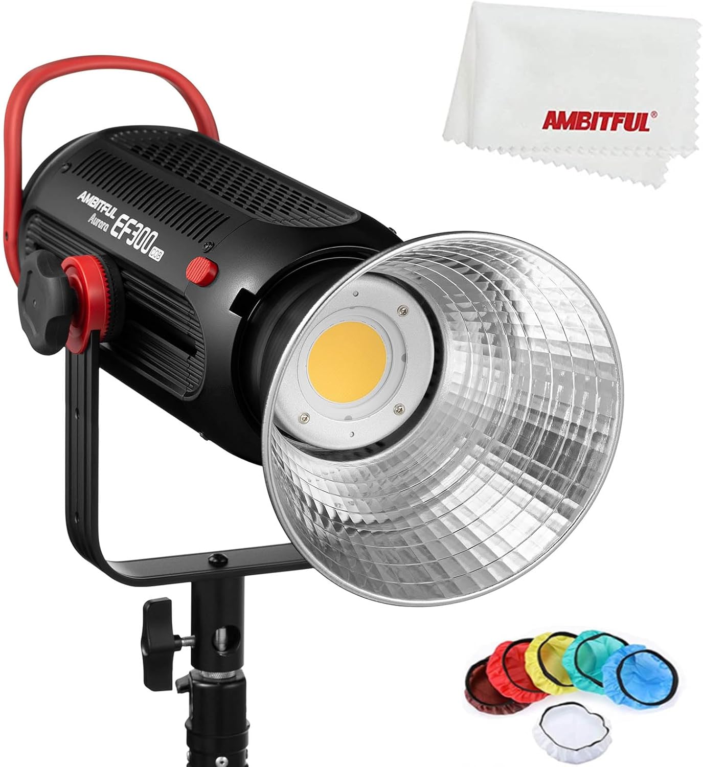 AMBITFUL EF300 Aurora COB 300W 5600K Fotografía profesional Fx luz de relleno Fx efectos de iluminación, control inalámbrico, modo silencioso,