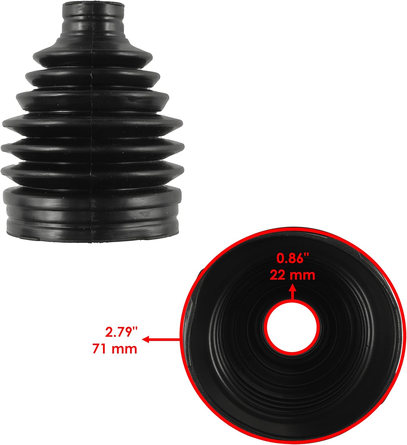 Caltric Kit de arranque CV exterior e interior de 2 ejes delanteros compatible con Yamaha Grizzly 550 YFM550 4X4 2009-2014