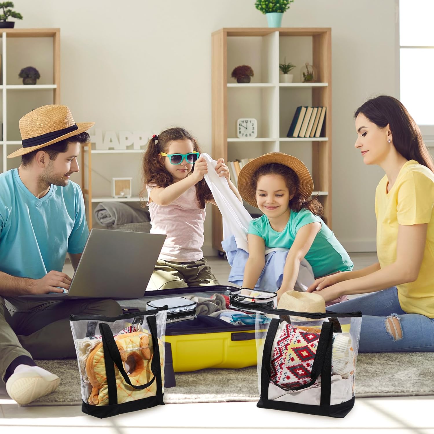 Juego de 24 bolsas transparentes de PVC con cierre de cremallera con bolsa transparente impermeable para cosméticos para viajes y trabajo