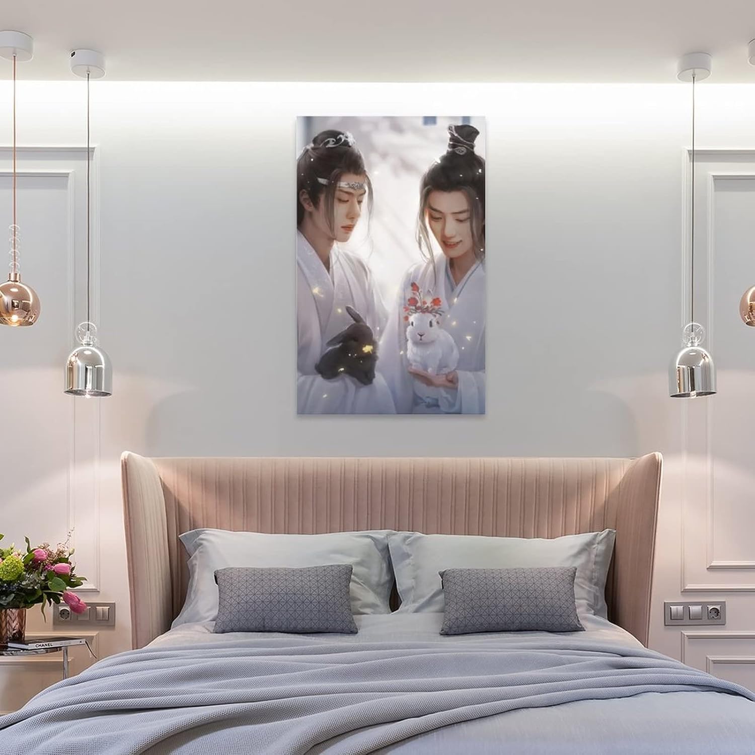 The Untamed Xiao Zhan Wang Yibo Póster (2) Lienzo decorativo para pared, decoración de habitación, decoración de dormitorio, regalos, 08 x 12