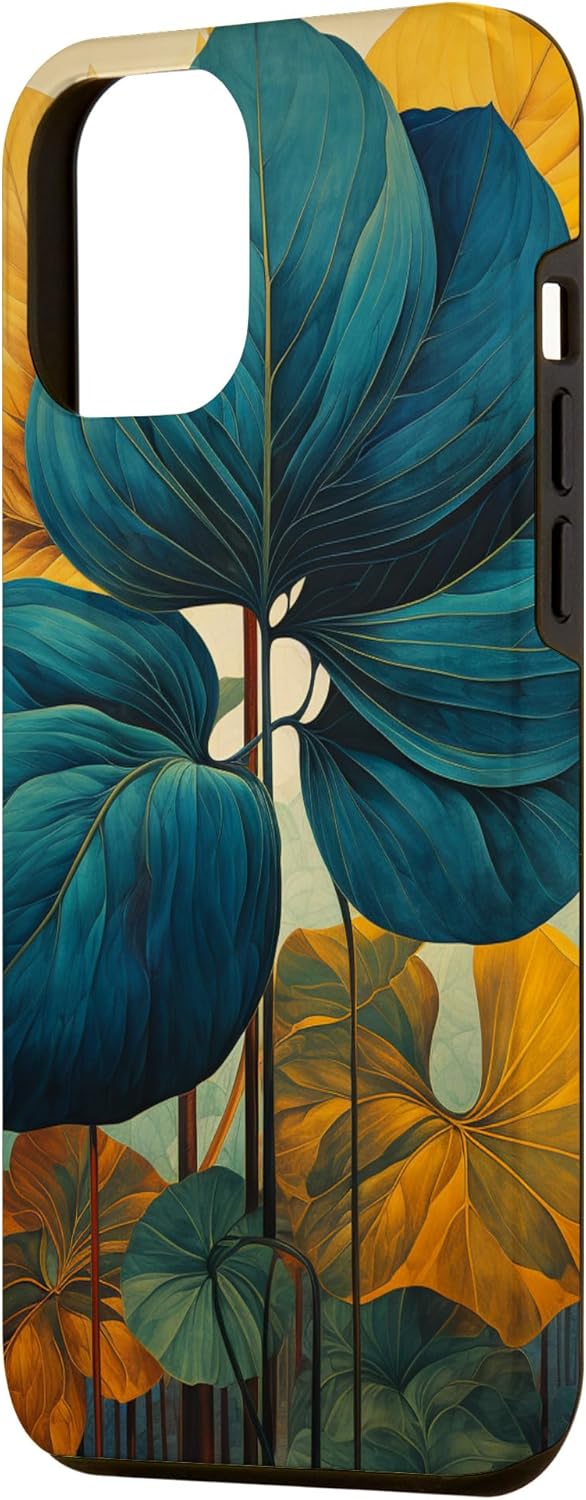 Funda para iPhone 13 Pro Max Monstera Leaf Pattern Hermosa planta tropical Art
