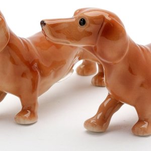 Juego de salero y pimentero de cerámica de porcelana fina, 5 pulgadas de largo Juego de salero y pimentero de cerámica de porcelana fina, 5 pulgadas de largo