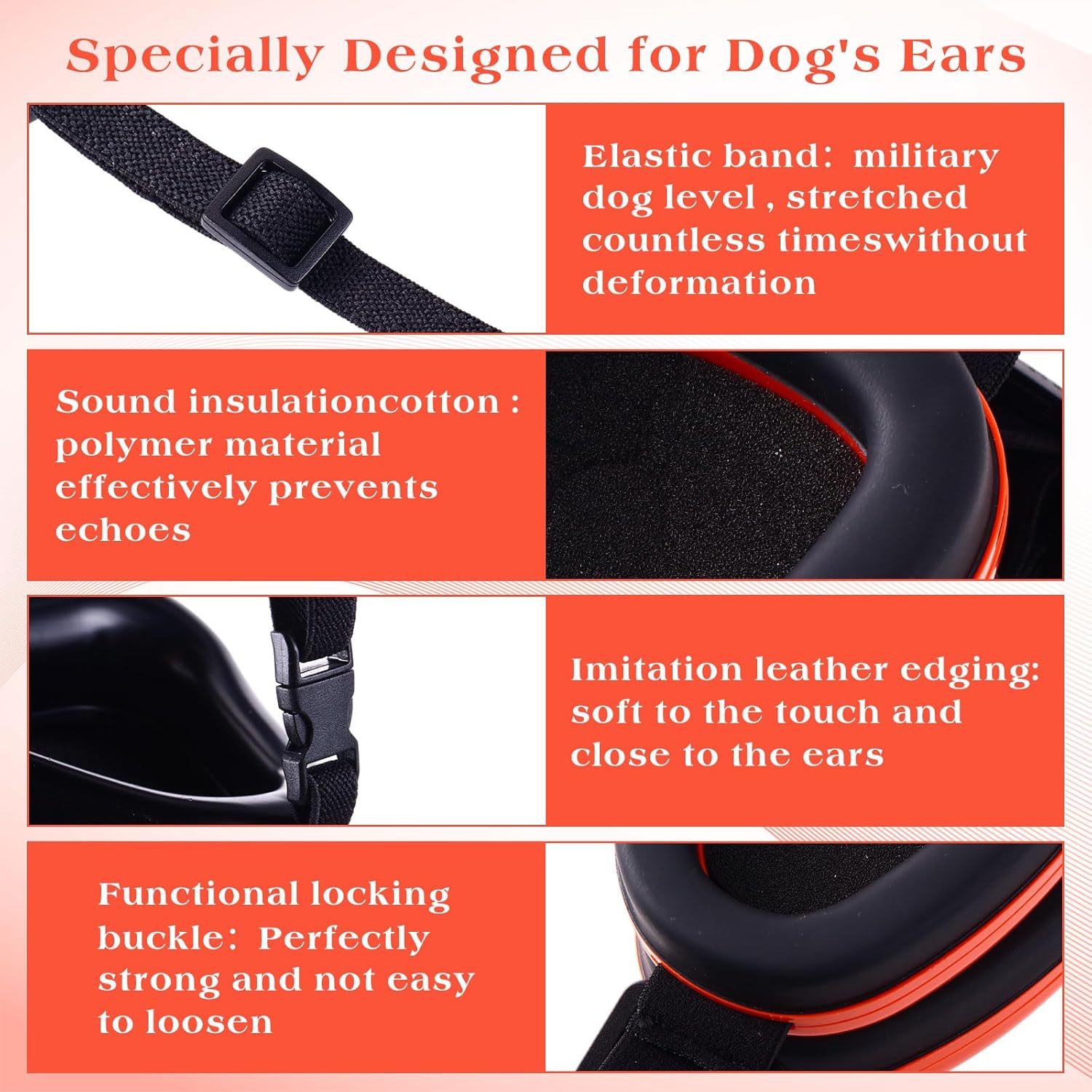 2 orejeras para perro para protección contra el ruido de 25 dB NRR orejeras para perros, auriculares para perros, tapones para los oídos para