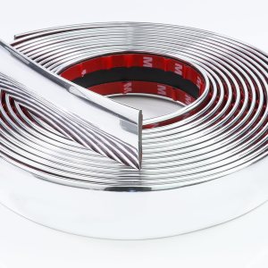 Moldura cromada automotriz de 25 pies de ancho de 1-316 pulgadas de ancho para carrocería lateral de automóvil (autoadhesiva), a prueba de arañazos, Moldura cromada automotriz de 25 pies de ancho de 1-316 pulgadas de ancho para carrocería lateral de automóvil (autoadhesiva), a prueba de arañazos,