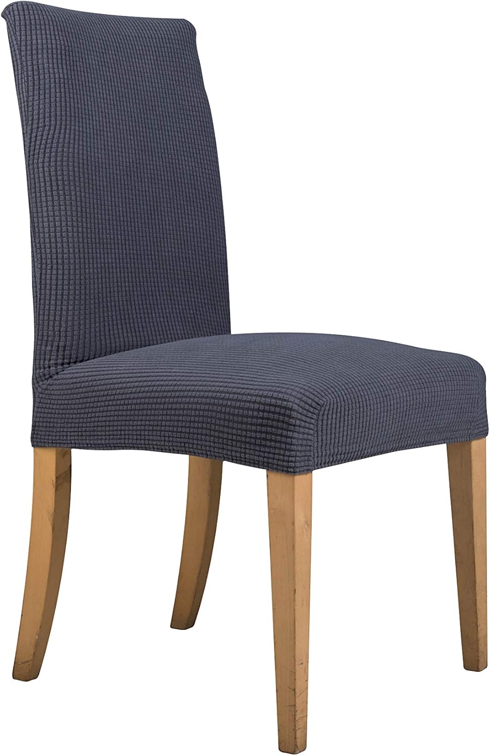 Everest Supply Paquete de 4 fundas para silla de comedor, poliéster, elastano, tela jacquard estirable para uso comercial, se adapta a la parte