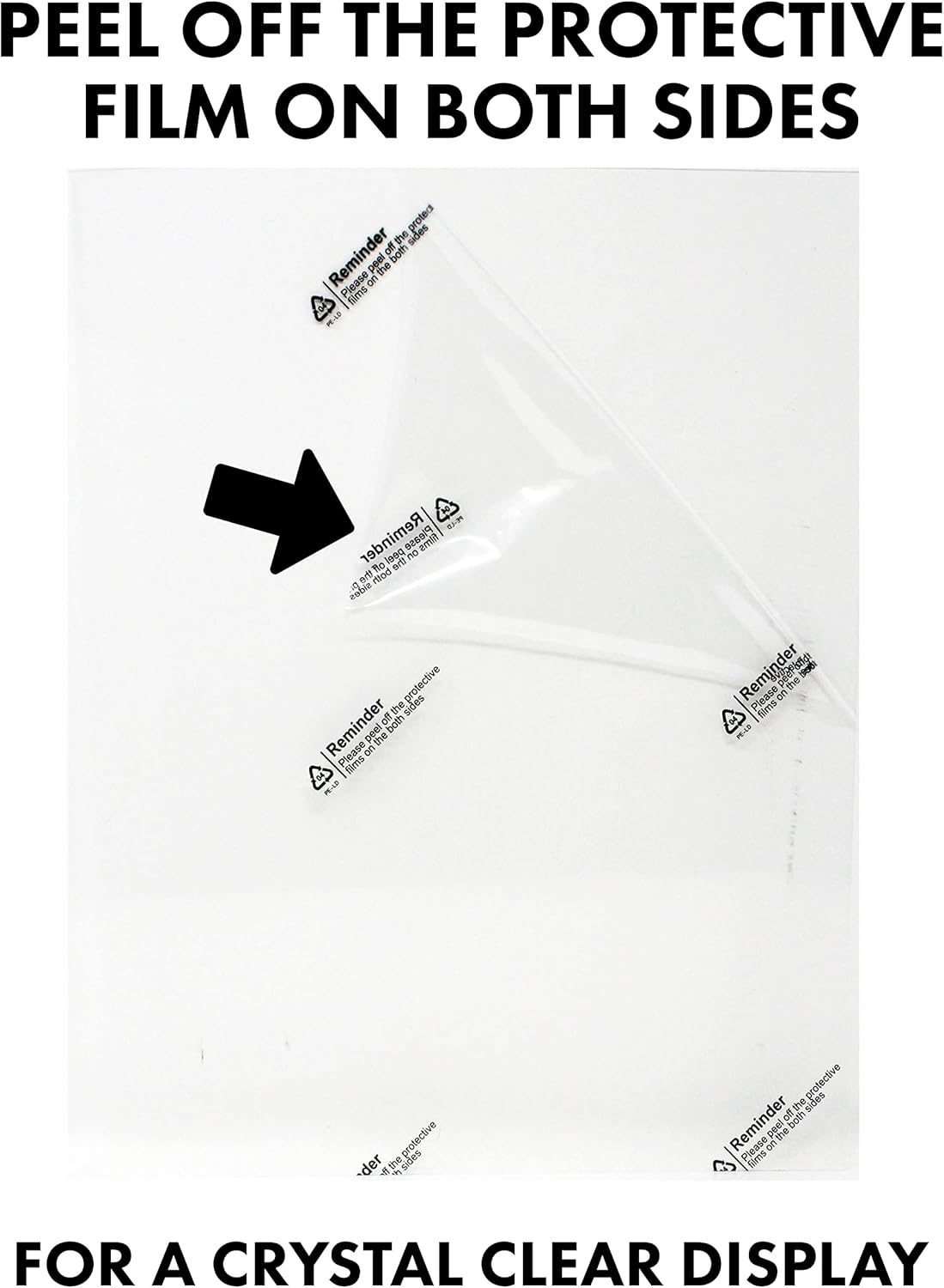 Paquete de 10 paneles de láminas de plástico PET de calidad de plexiglás de 12 x 18 pulgadas x 0.04 pulgadas, alternativa ligera e inastillable al