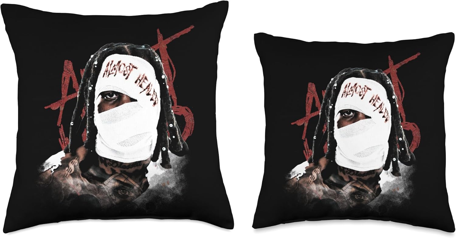 Lil Durk Almost Healed – Almohada de 16 x 16 pulgadas, multicolor