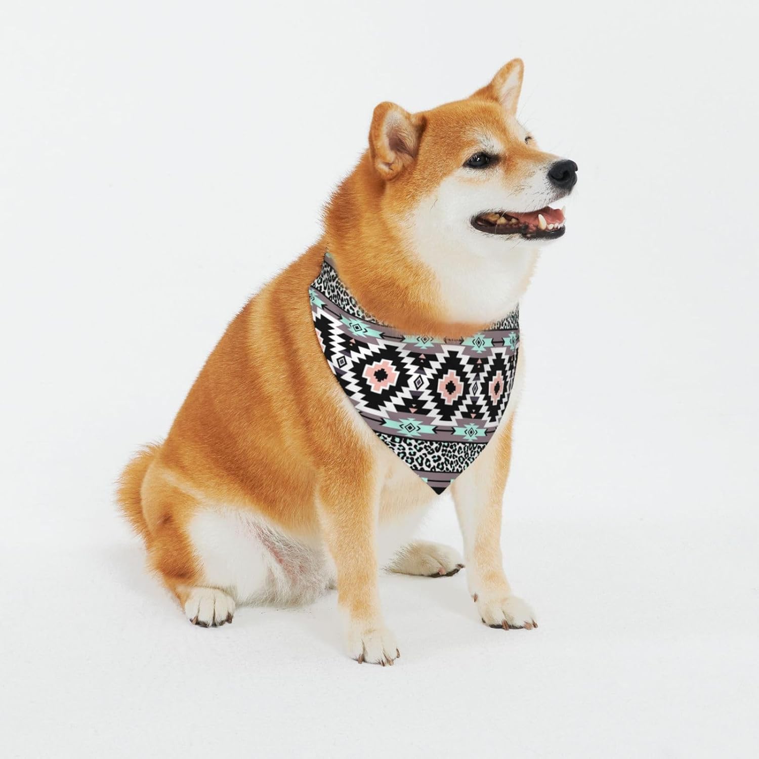 Pañuelos para perros con hebilla ajustable para mascotas, diseño de nativos americanos, bufanda triangular lavable, tres tamaños