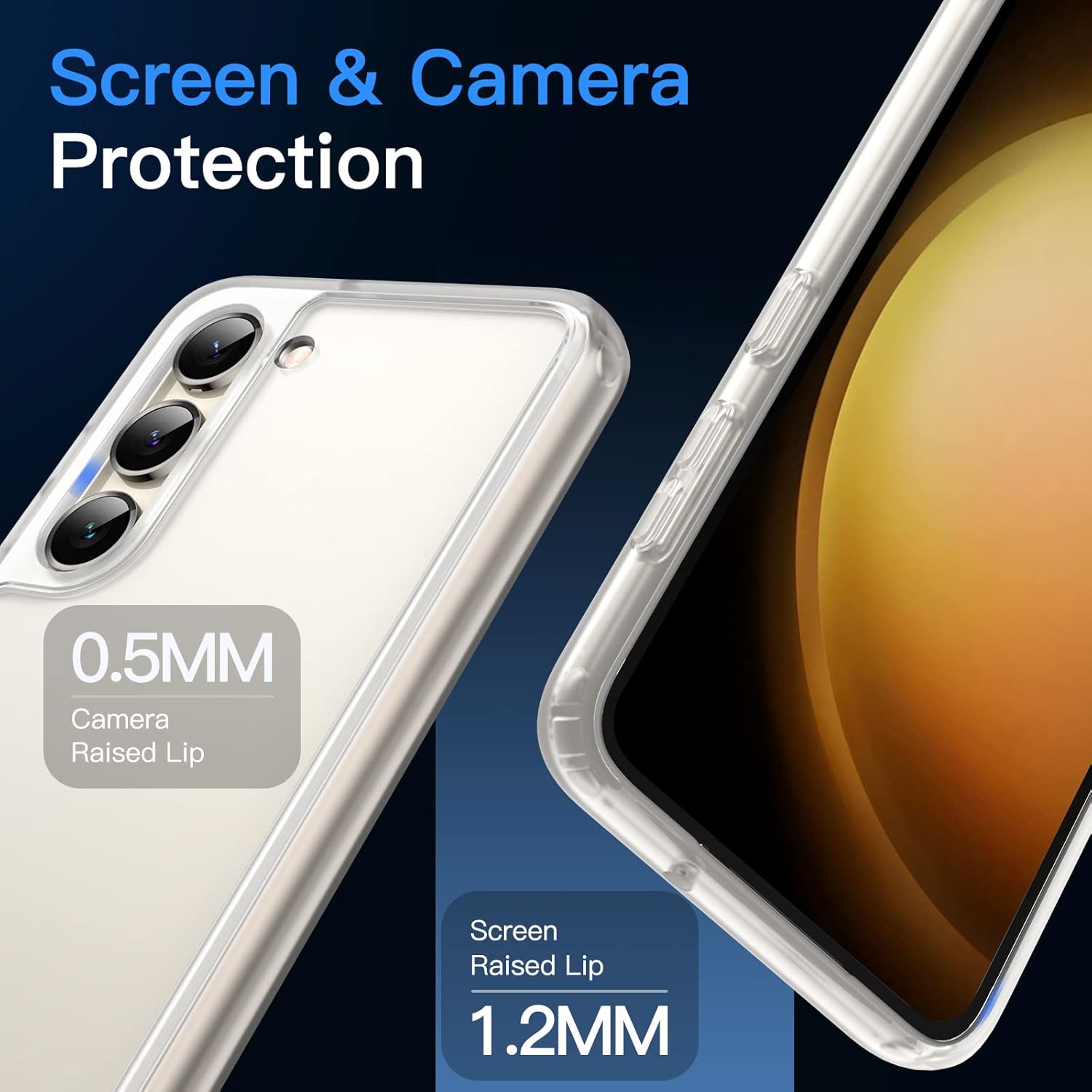 JETech Funda mate para Samsung Galaxy S23 5G de 6.1 pulgadas, funda protectora delgada translúcida esmerilada para teléfono, antihuellas