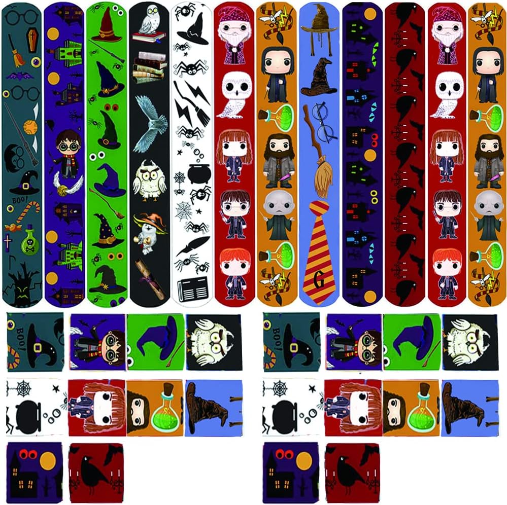 Allberll 50 pulseras de mago de Harry, regalos de fiesta, regalos de mago mágico, suministros de decoración de fiesta para niños, cumpleaños,
