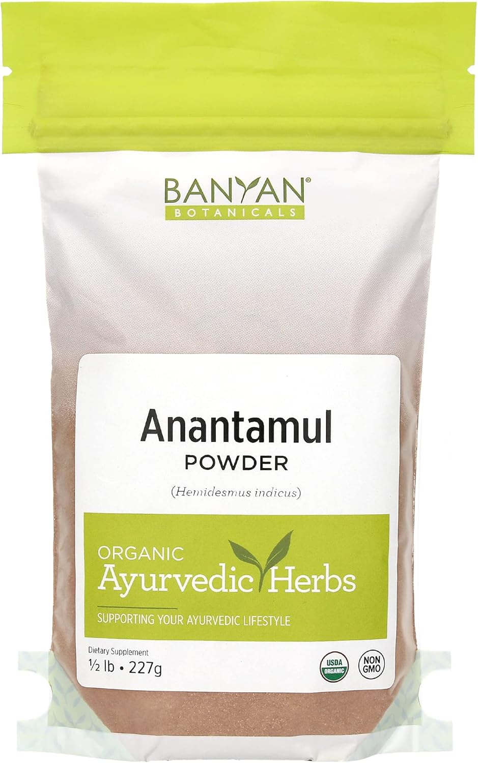 Banyan Botanicals Anantamul Powder – Certificado orgánico, 12 libra – Hemidesmus indicus – Una hierba equilibrante de pitta que apoya la función