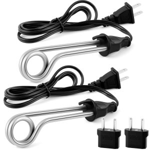 Calentador de agua de inmersión portátil de 300 W, 120240 V, accesorios de campamento eléctrico, calentador de inmersión de doble voltaje, Calentador de agua de inmersión portátil de 300 W, 120240 V, accesorios de campamento eléctrico, calentador de inmersión de doble voltaje,