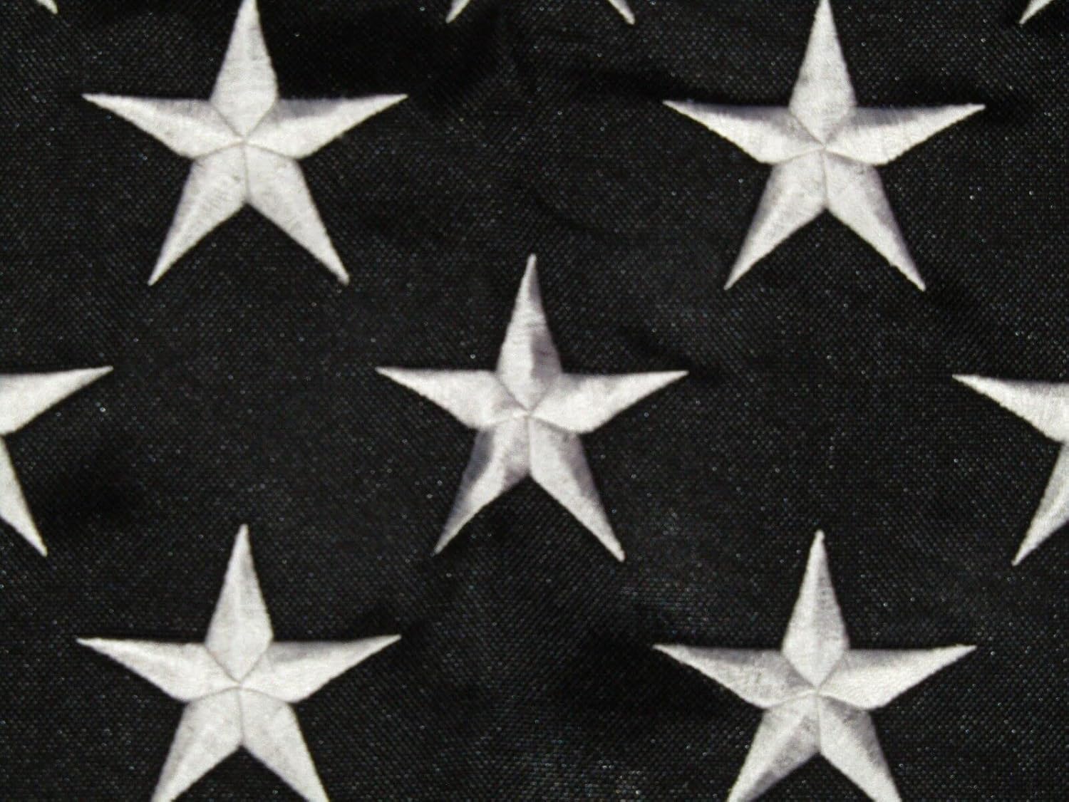 Premium 6X10 Embroidered USA Thin Line 600D Nylon SYNTHETIC COTTON Flag